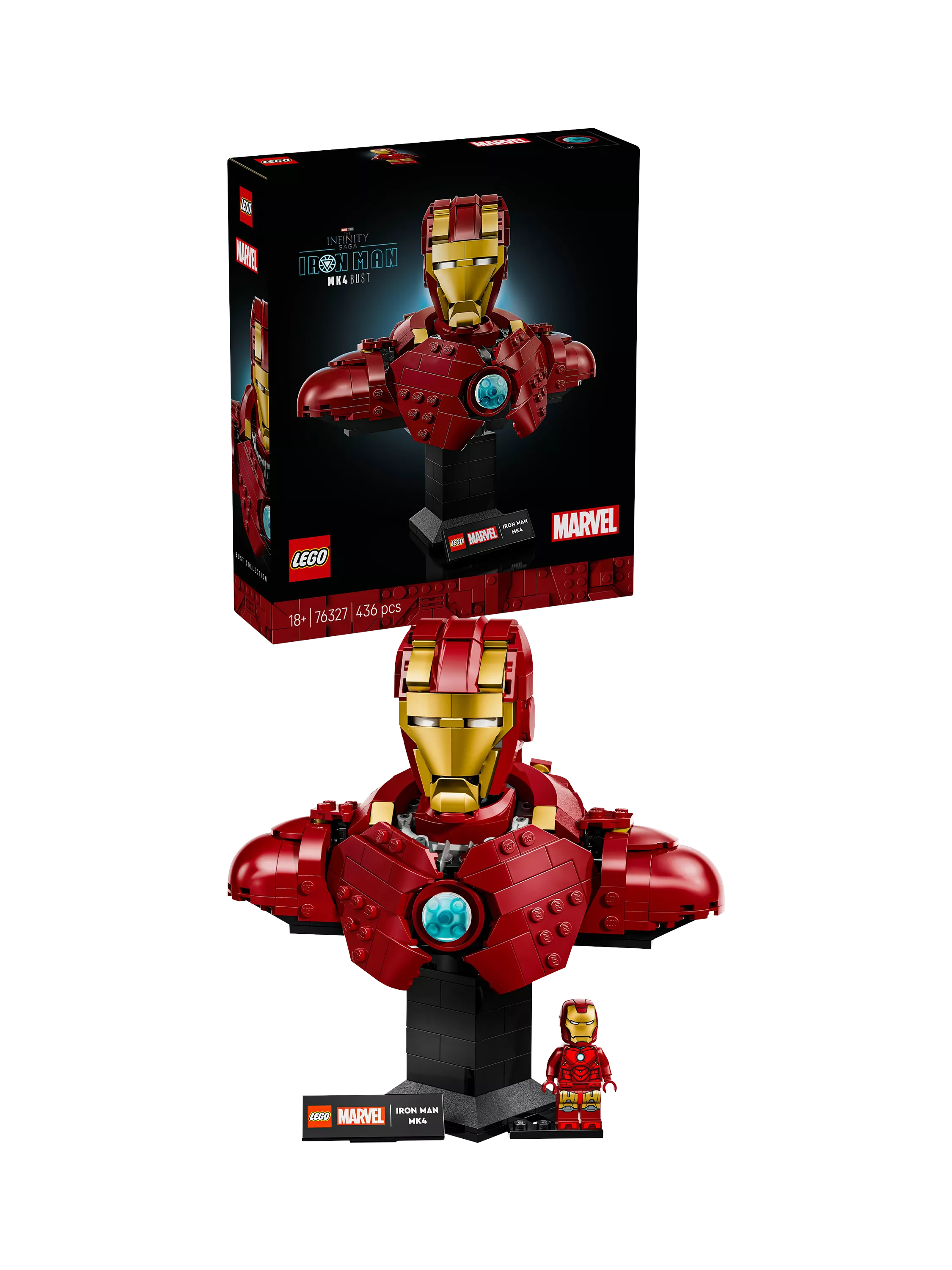LEGO Iron Man MK4 bust 436 pieces, imported from the UK