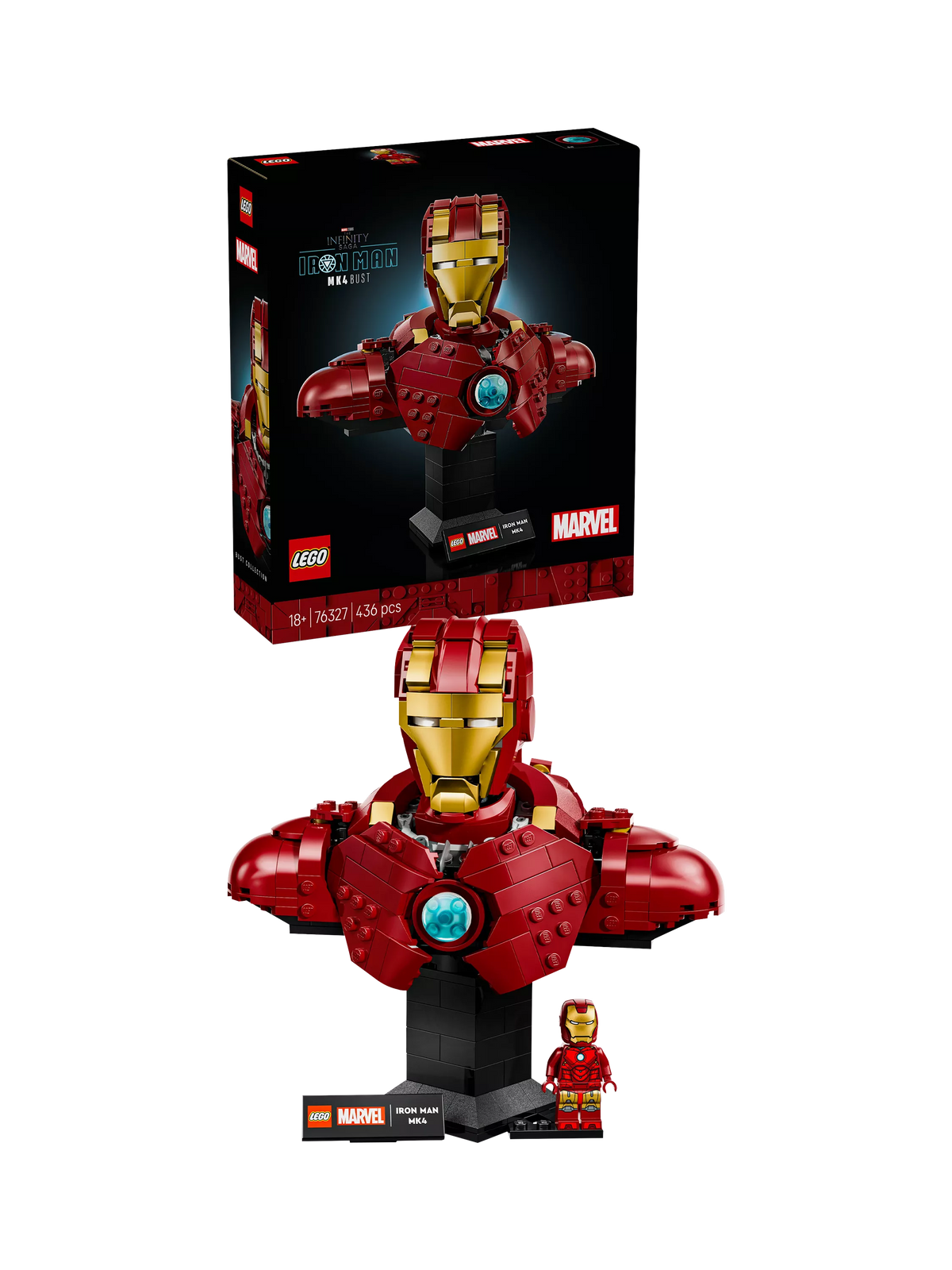 LEGO Iron Man MK4 bust 436 pieces, imported from the UK
