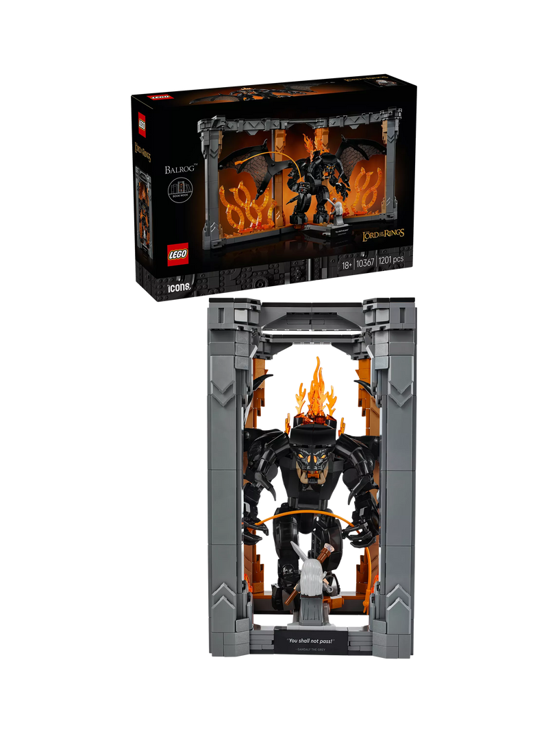LEGO Icons Balrog book nook building set, imported from the UK