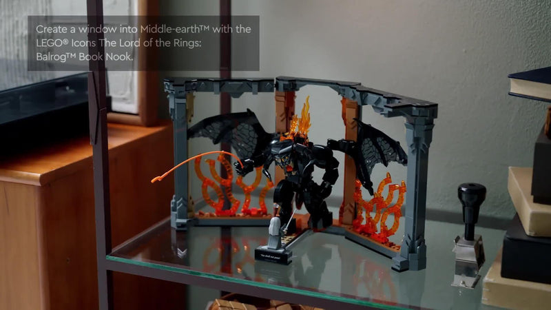 LEGO Icons Balrog book nook building set, imported from the UK