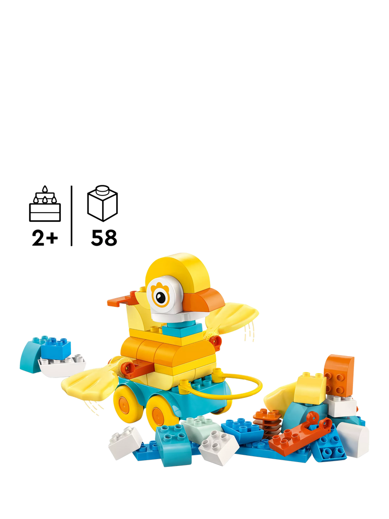 LEGO DUPLO 3-in-1 Animals on Wheels building toy, UK version