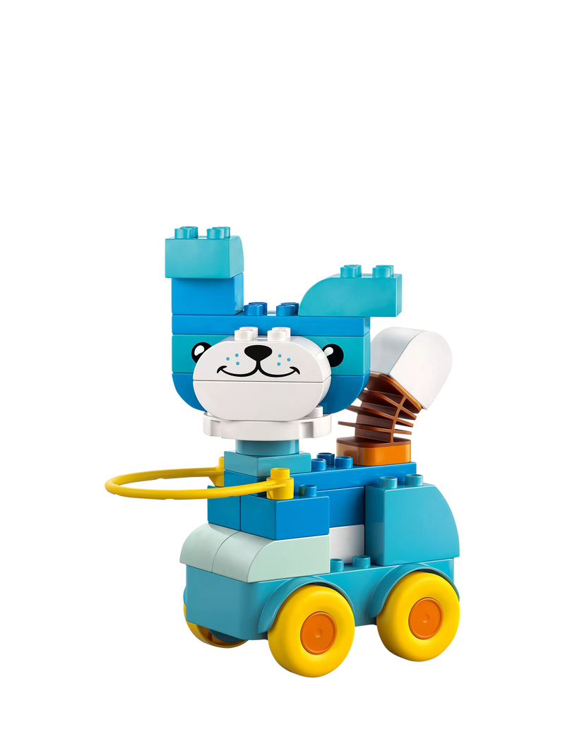 LEGO DUPLO 3-in-1 Animals on Wheels building toy, UK version