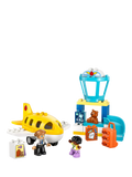 LEGO DUPLO airport playset for toddlers with figures and airplane, UK version
