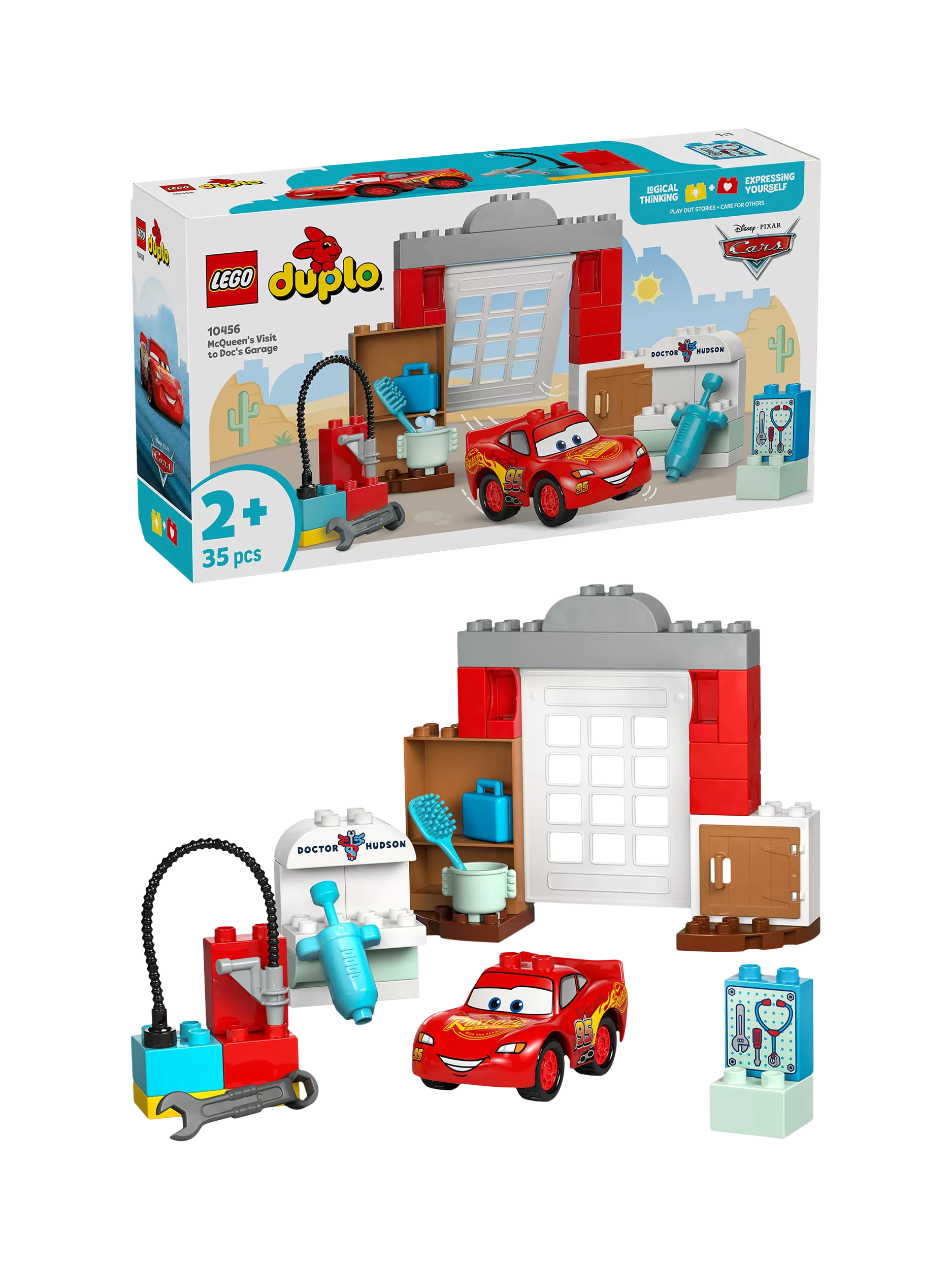 LEGO DUPLO Disney Pixar Cars McQueen's Visit to Doc's Garage building toy set, UK version