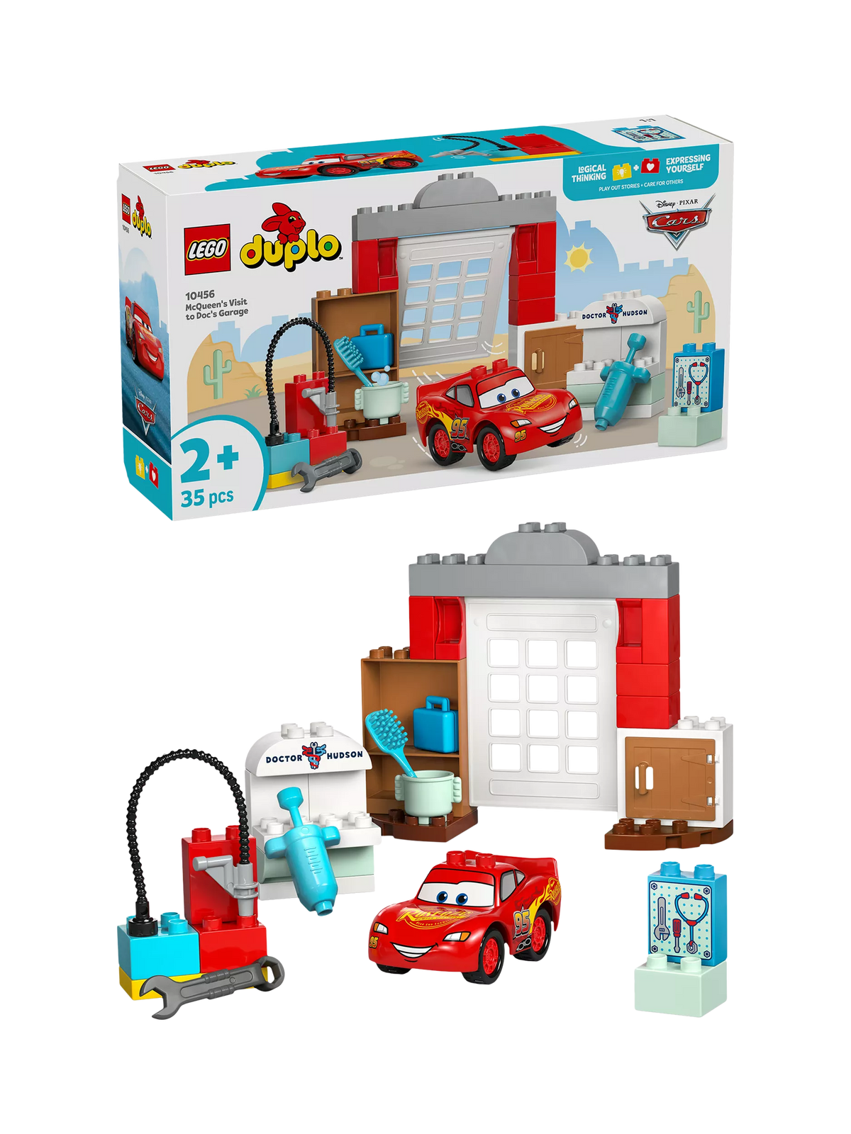 LEGO DUPLO Disney Pixar Cars McQueen's Visit to Doc's Garage building toy set, UK version