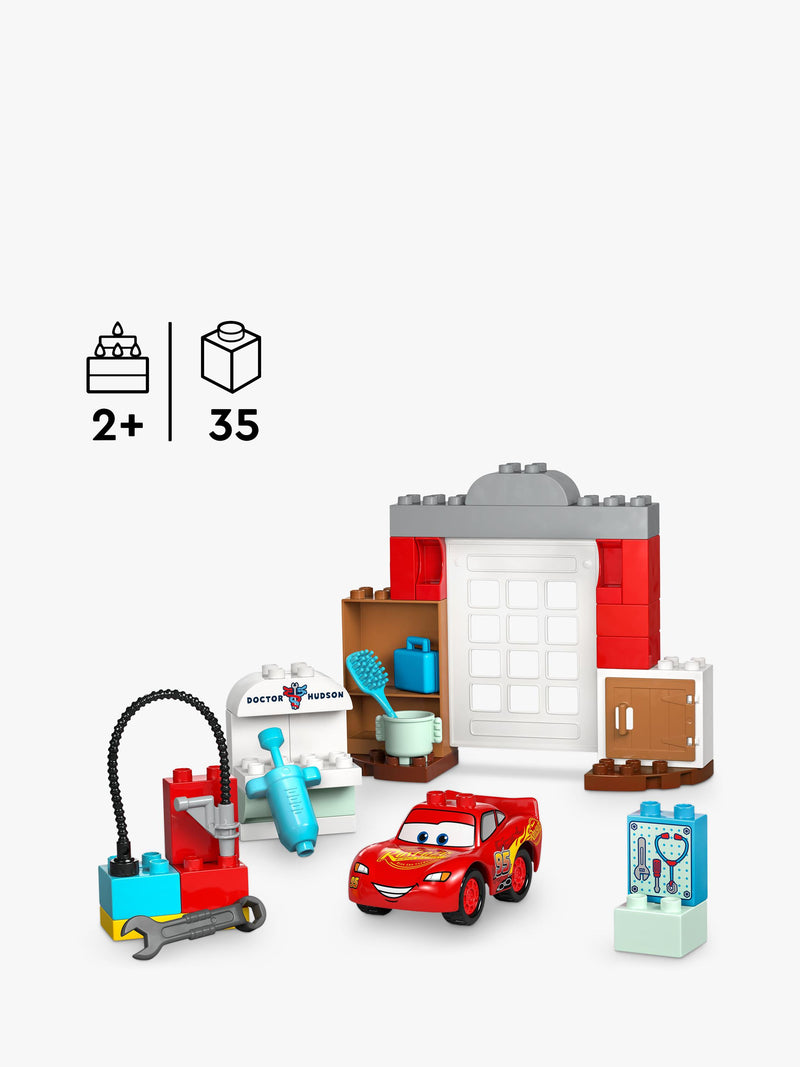 LEGO DUPLO Disney Pixar Cars McQueen's Visit to Doc's Garage building toy set, UK version
