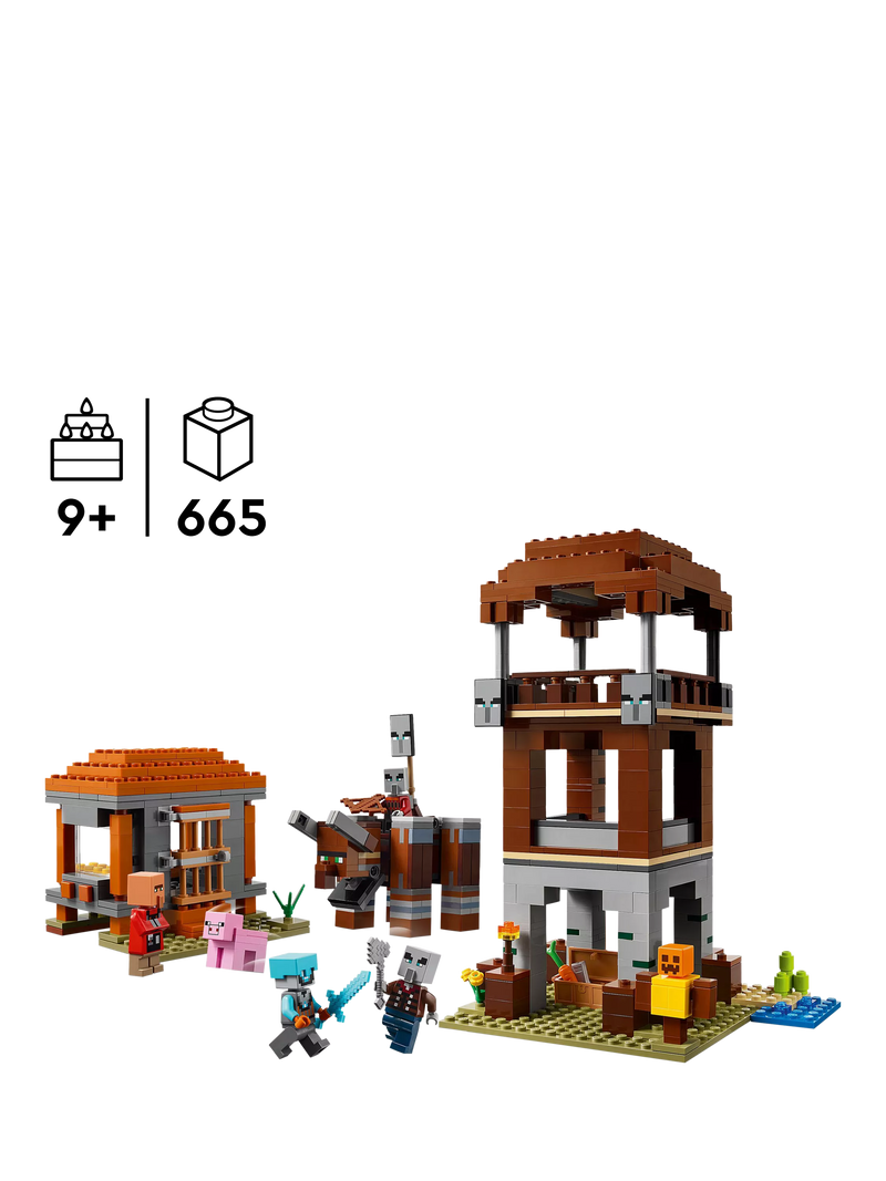 LEGO Minecraft The Pillager Outpost & Ravager building set, UK version
