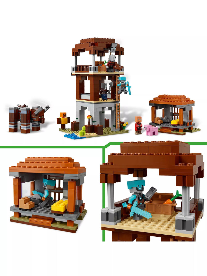 LEGO Minecraft The Pillager Outpost & Ravager building set, UK version