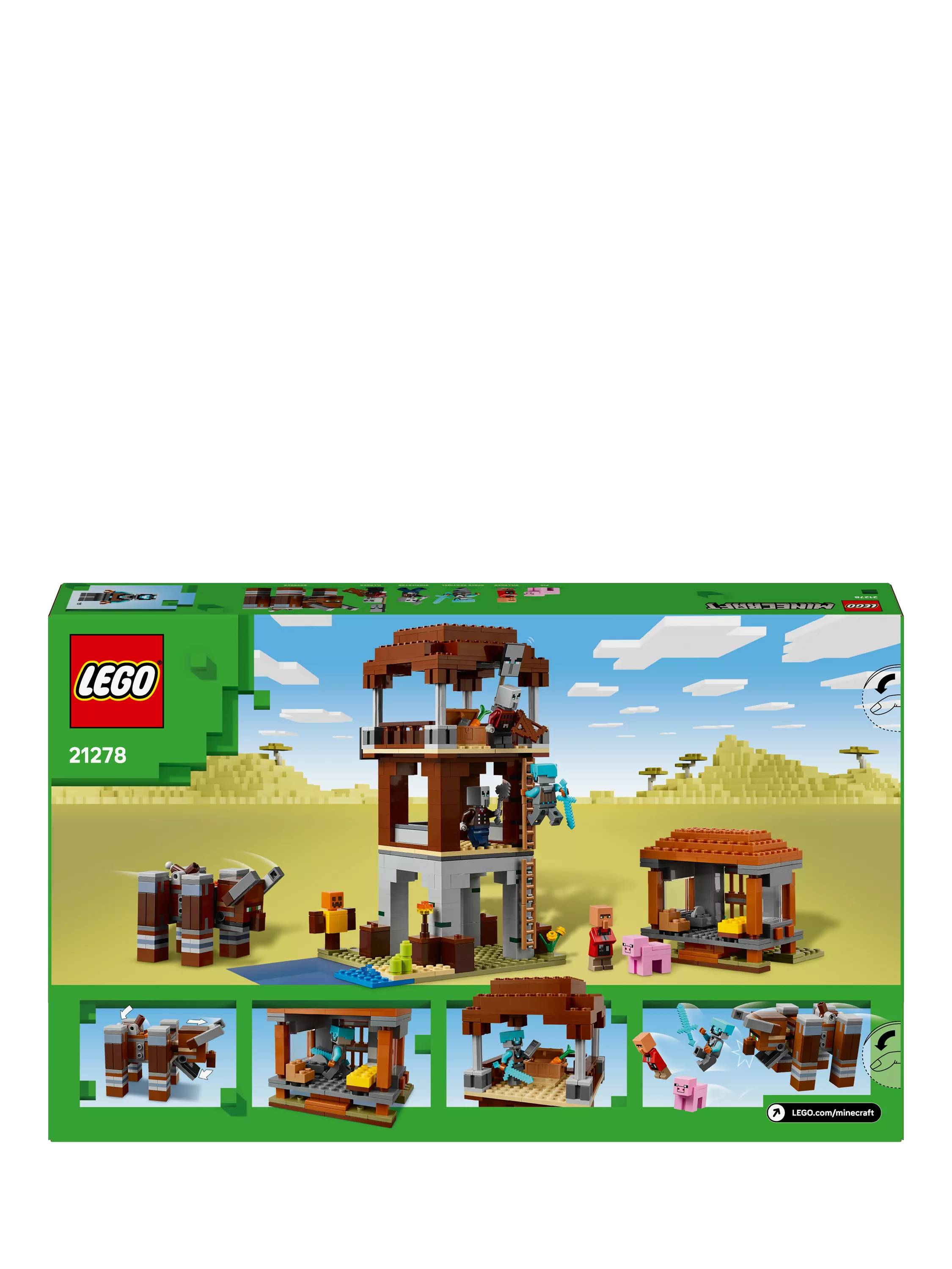 LEGO Minecraft The Pillager Outpost & Ravager building set, UK version