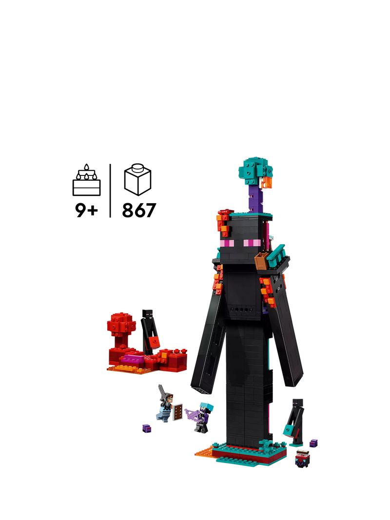 LEGO Minecraft Enderman Tower building set 867 pieces, imported from the UK