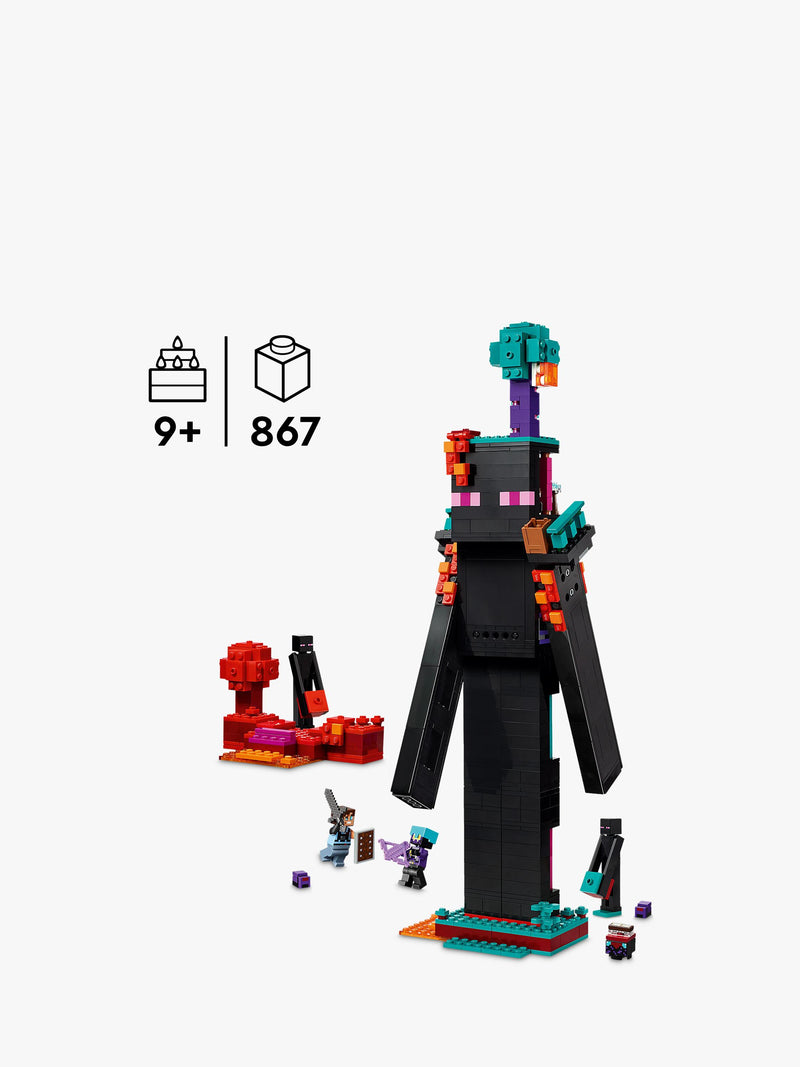 LEGO Minecraft Enderman Tower building set 867 pieces, imported from the UK