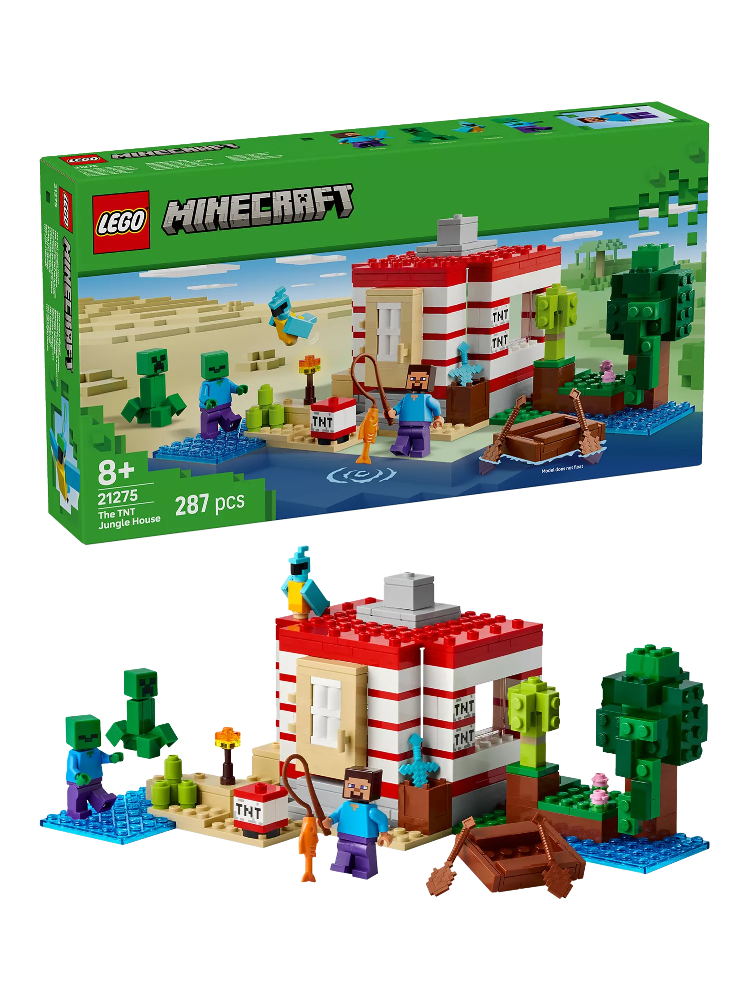 Lego Minecraft TNT Jungle House building set, UK version