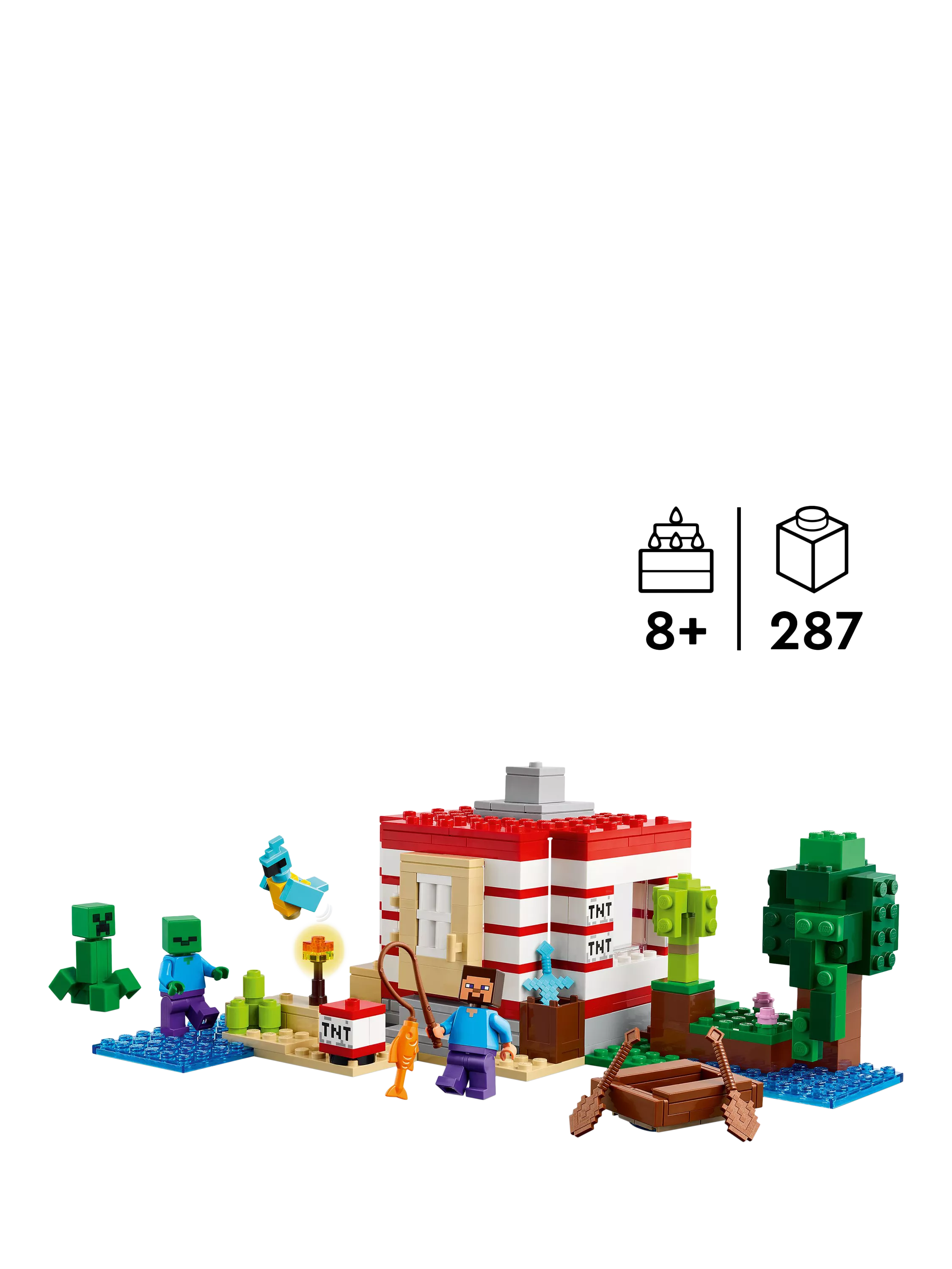 Lego Minecraft TNT Jungle House building set, UK version