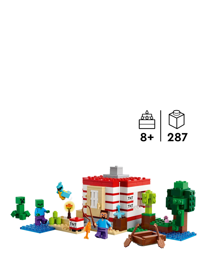 Lego Minecraft TNT Jungle House building set, UK version