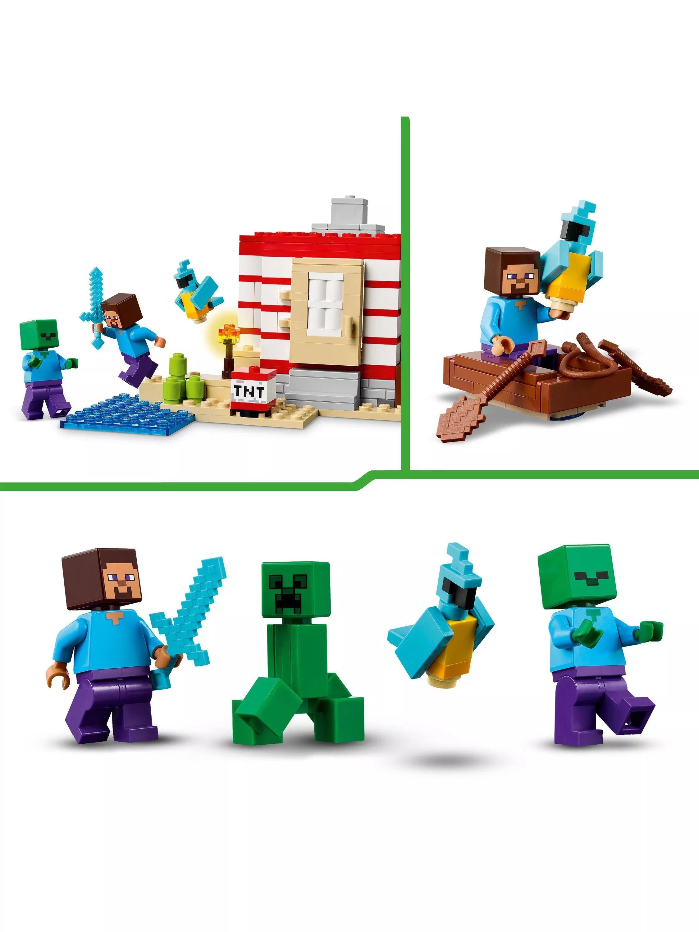 Lego Minecraft TNT Jungle House building set, UK version
