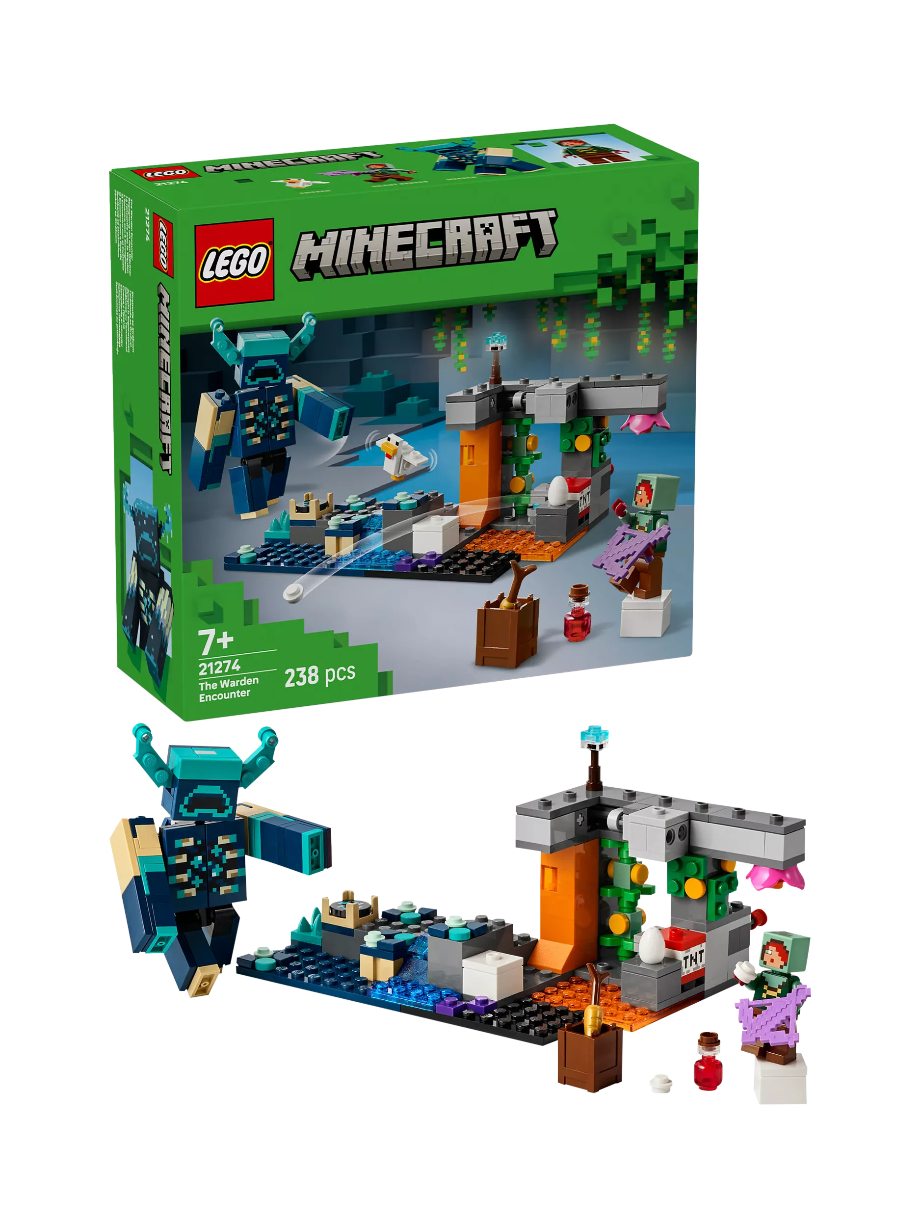 Lego Minecraft The Warden Encounter interactive building toy, UK version