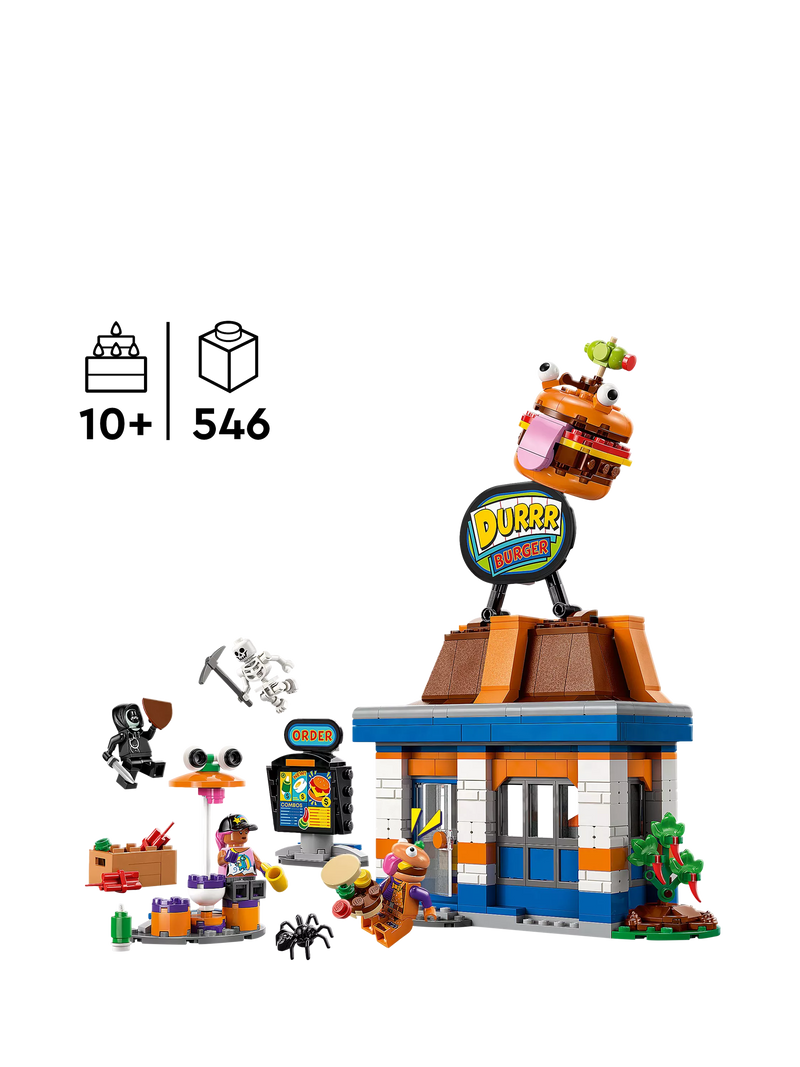 LEGO Fortnite Durrr Burger Restaurant toy building set, UK version