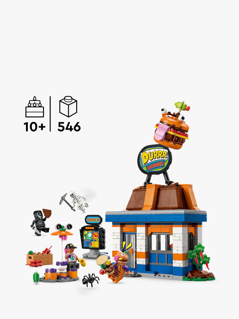 LEGO Fortnite Durrr Burger Restaurant toy building set, UK version