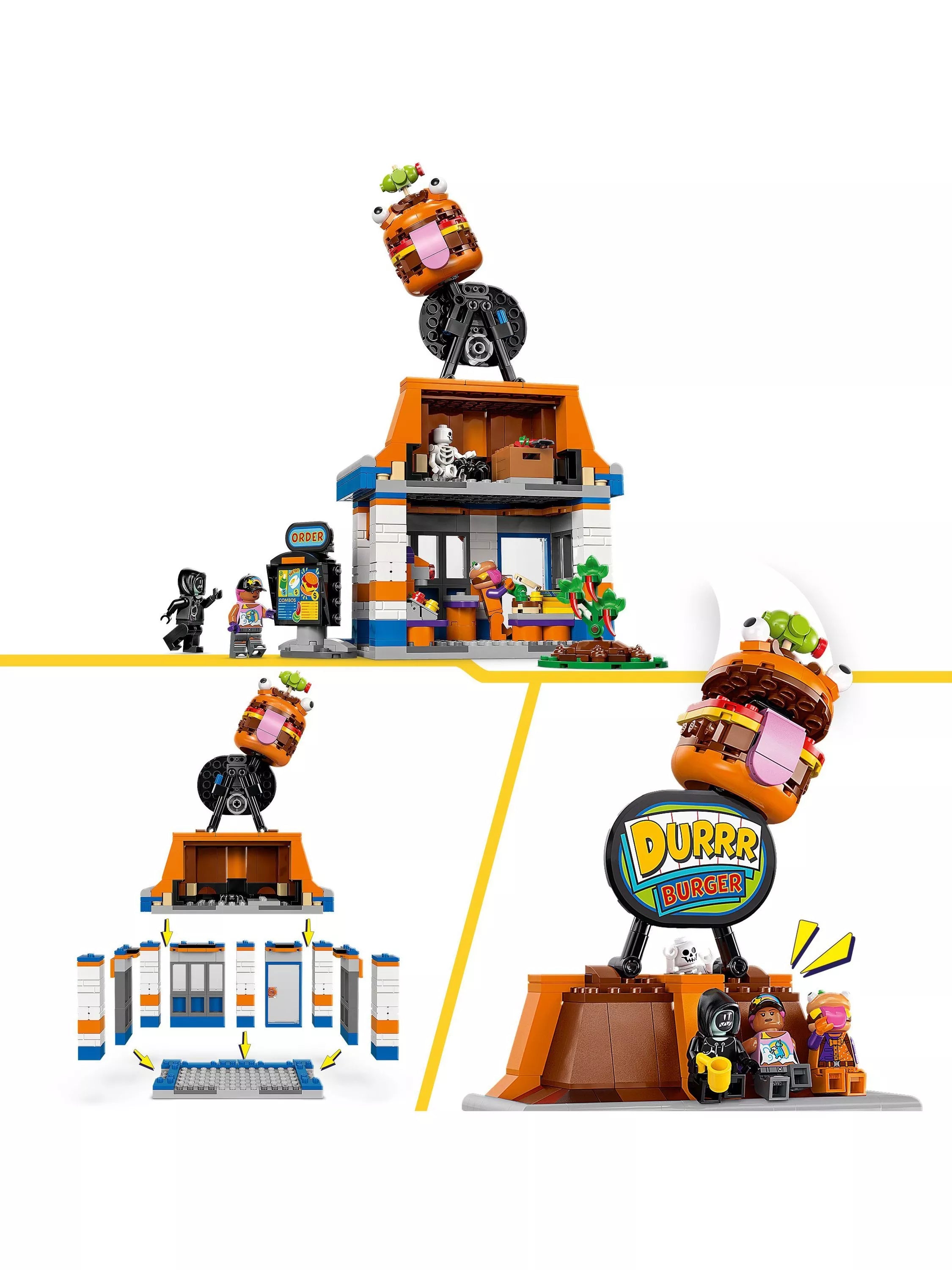 LEGO Fortnite Durrr Burger Restaurant toy building set, UK version