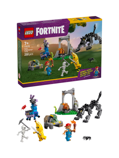 John Lewis LEGO Fortnite Peely & Sparkplug's Camp Building Toy Set- Buy online at McGrocer