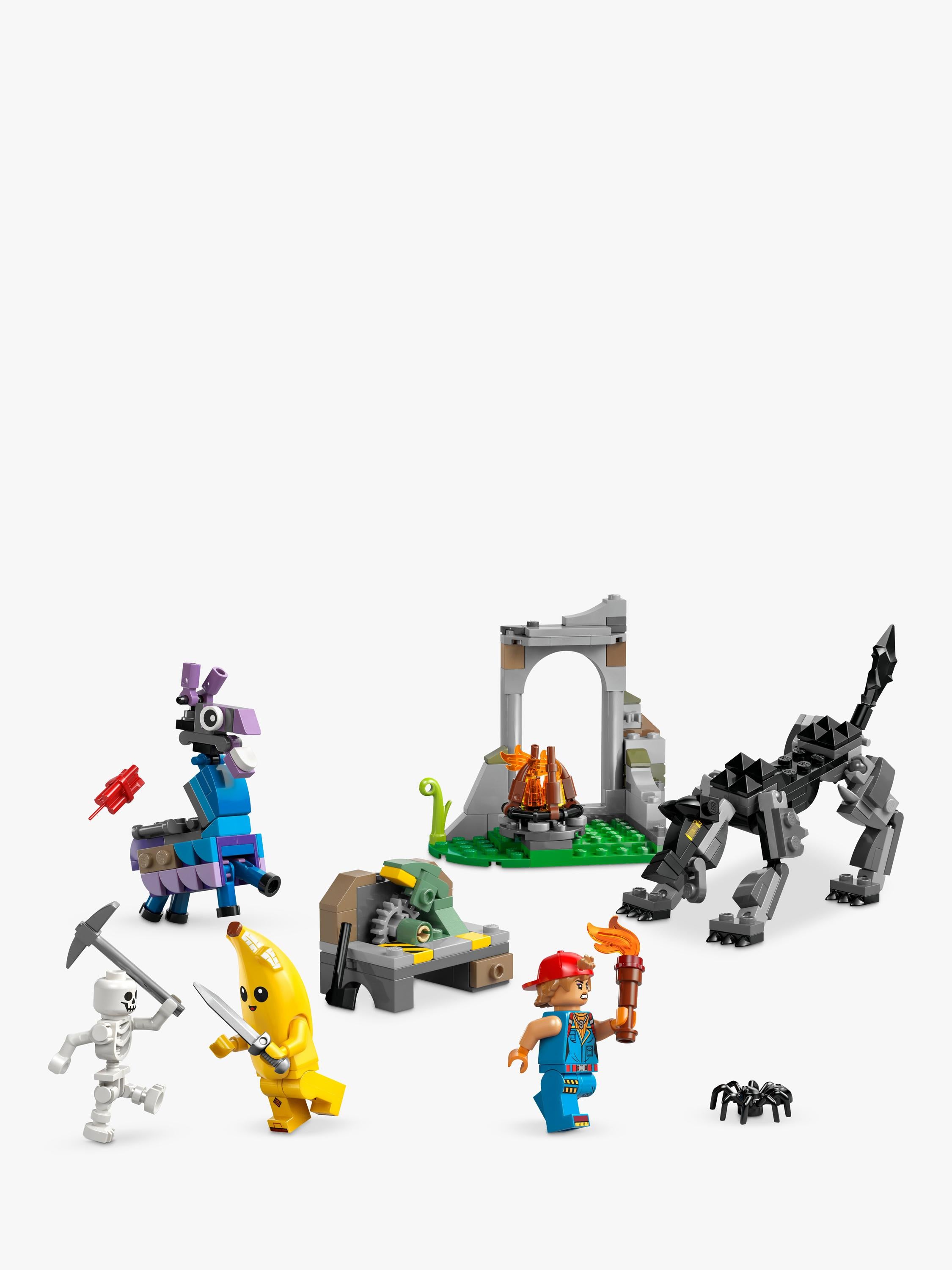 LEGO Fortnite Peely & Sparkplug's Camp building set - British product