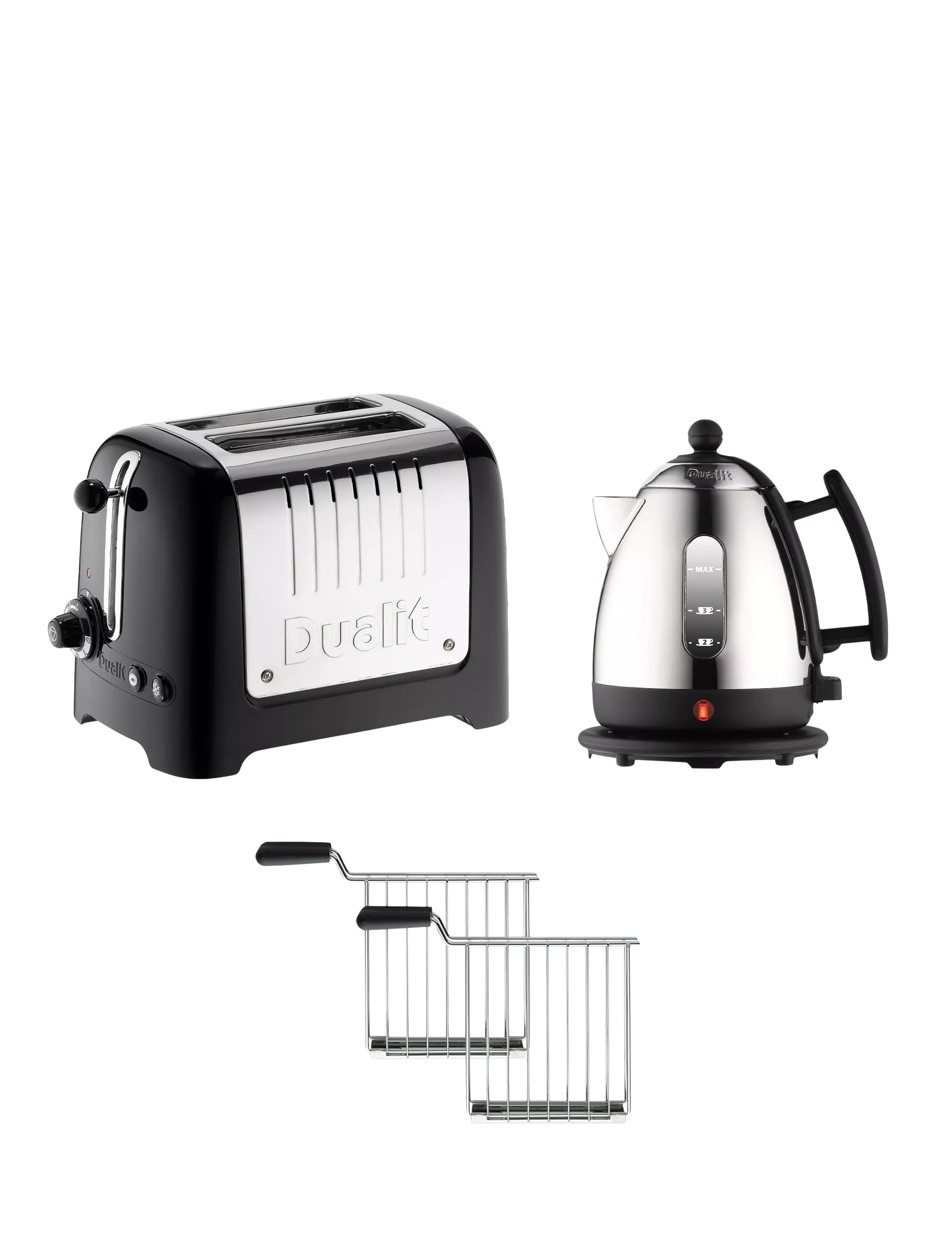 Dualit Lite kettle and toaster set black (British brand)
