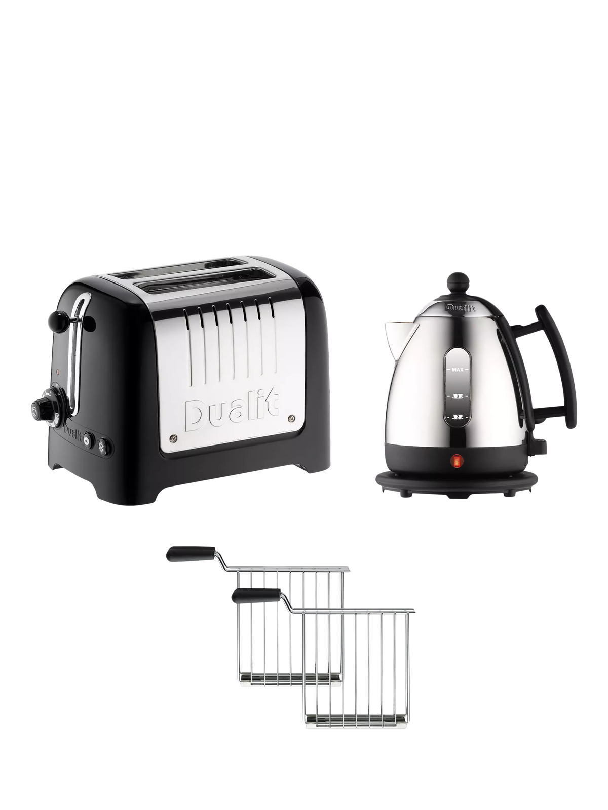 Dualit Lite kettle and toaster set black (British brand)