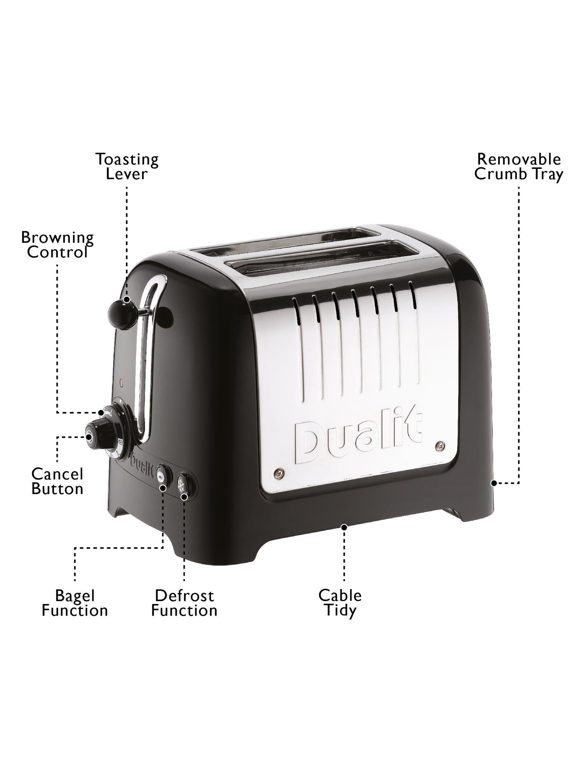 Dualit Lite kettle and toaster set black (British brand)