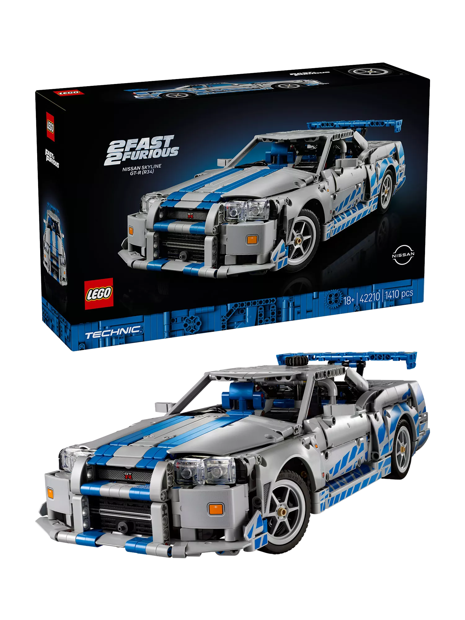 LEGO Technic 2 Fast 2 Furious Nissan Skyline GT-R car set (British brand)