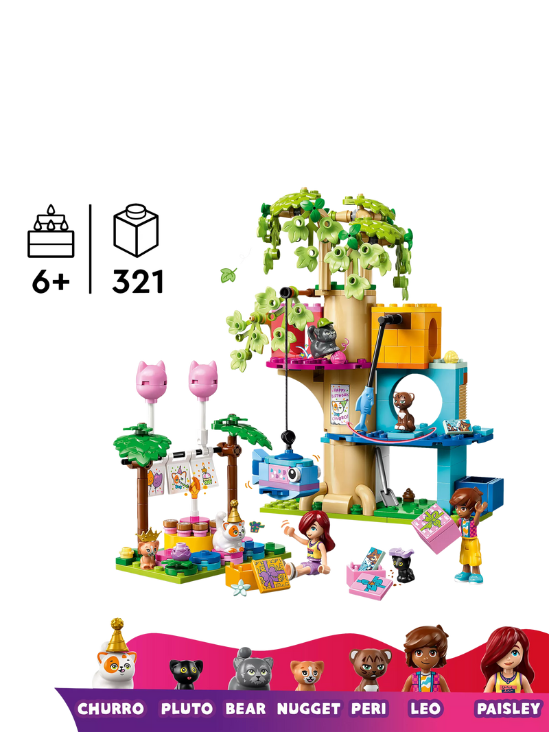 Lego Friends Cat Birthday Party and Tree House building set, UK version
