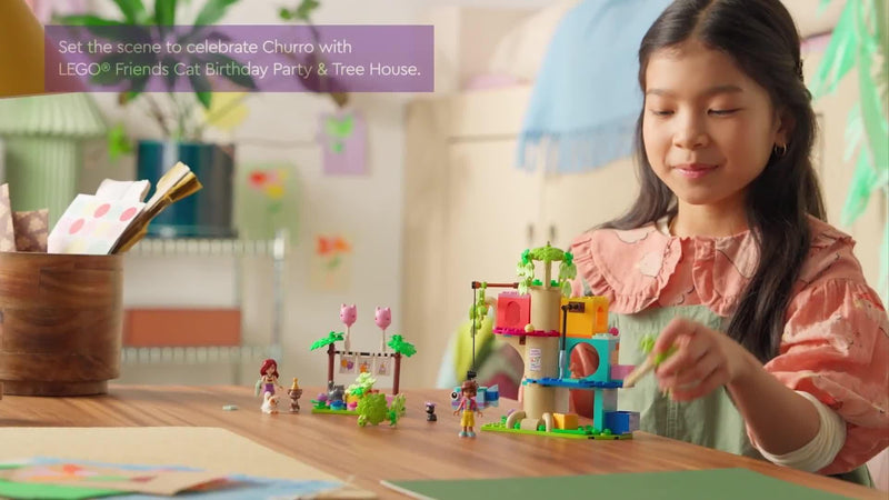 Lego Friends Cat Birthday Party and Tree House building set, UK version