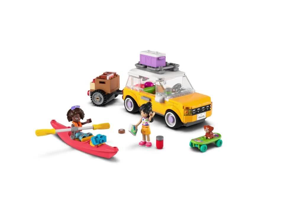 LEGO Friends road trip car with trailer minidolls, UK version