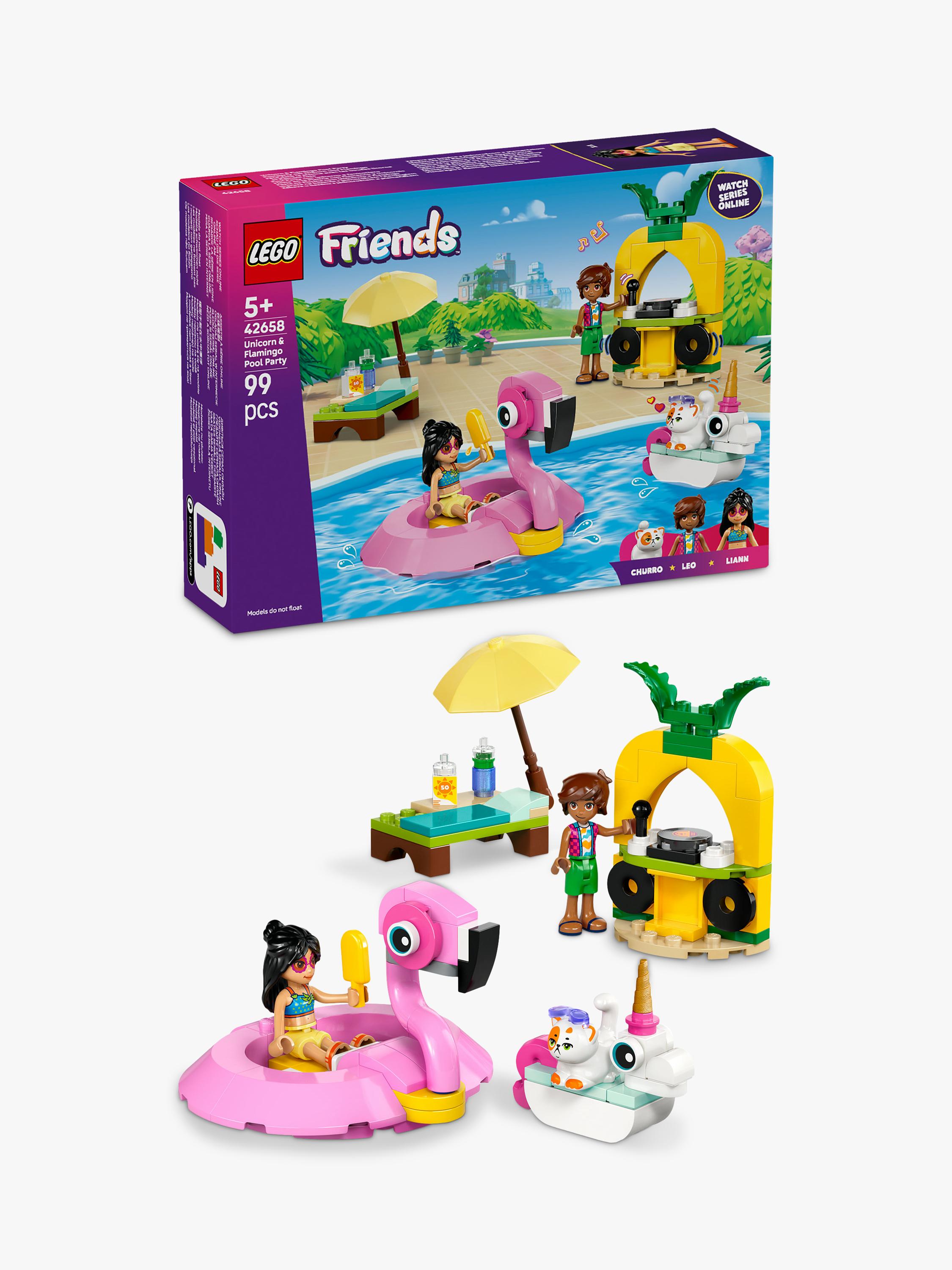 LEGO Friends Unicorn & Flamingo Pool Party building set, UK version