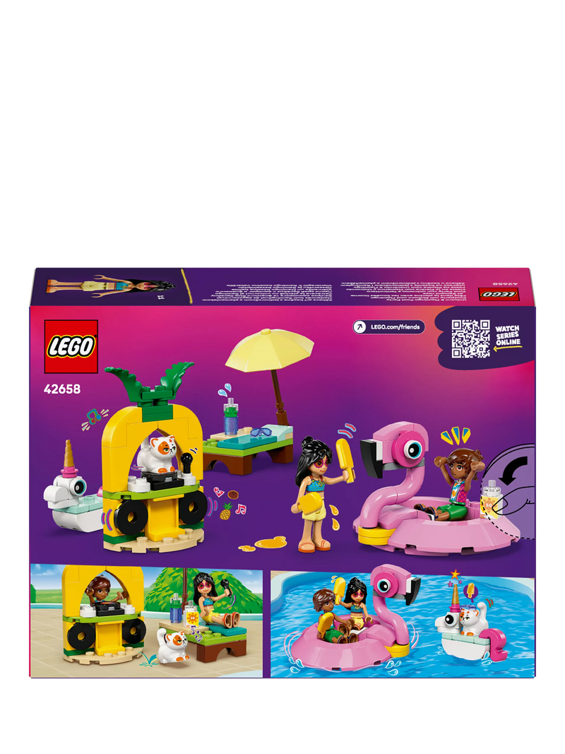 LEGO Friends Unicorn & Flamingo Pool Party building set, UK version