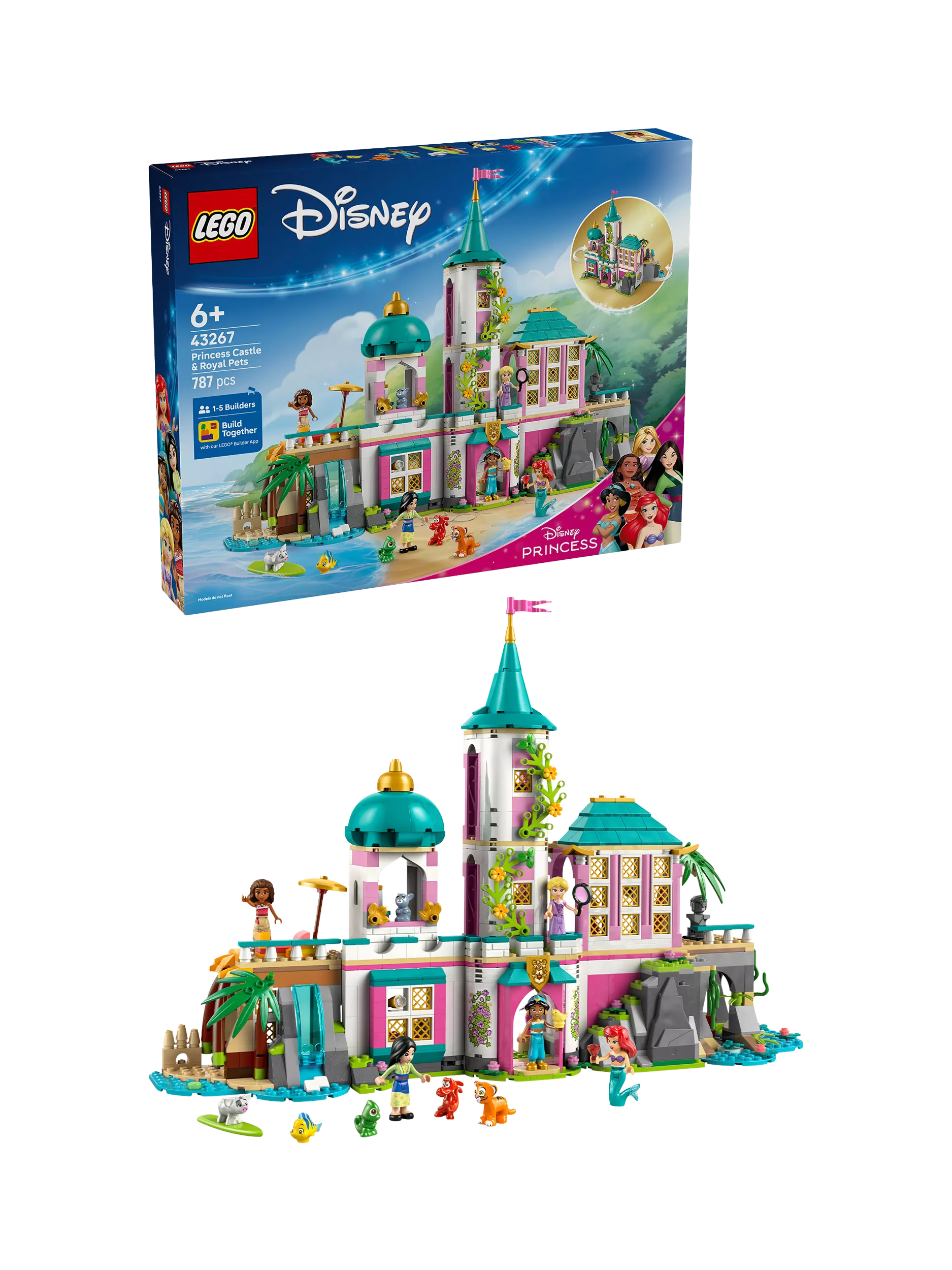 LEGO Disney Princess Castle & Royal Pets building toy set, UK version