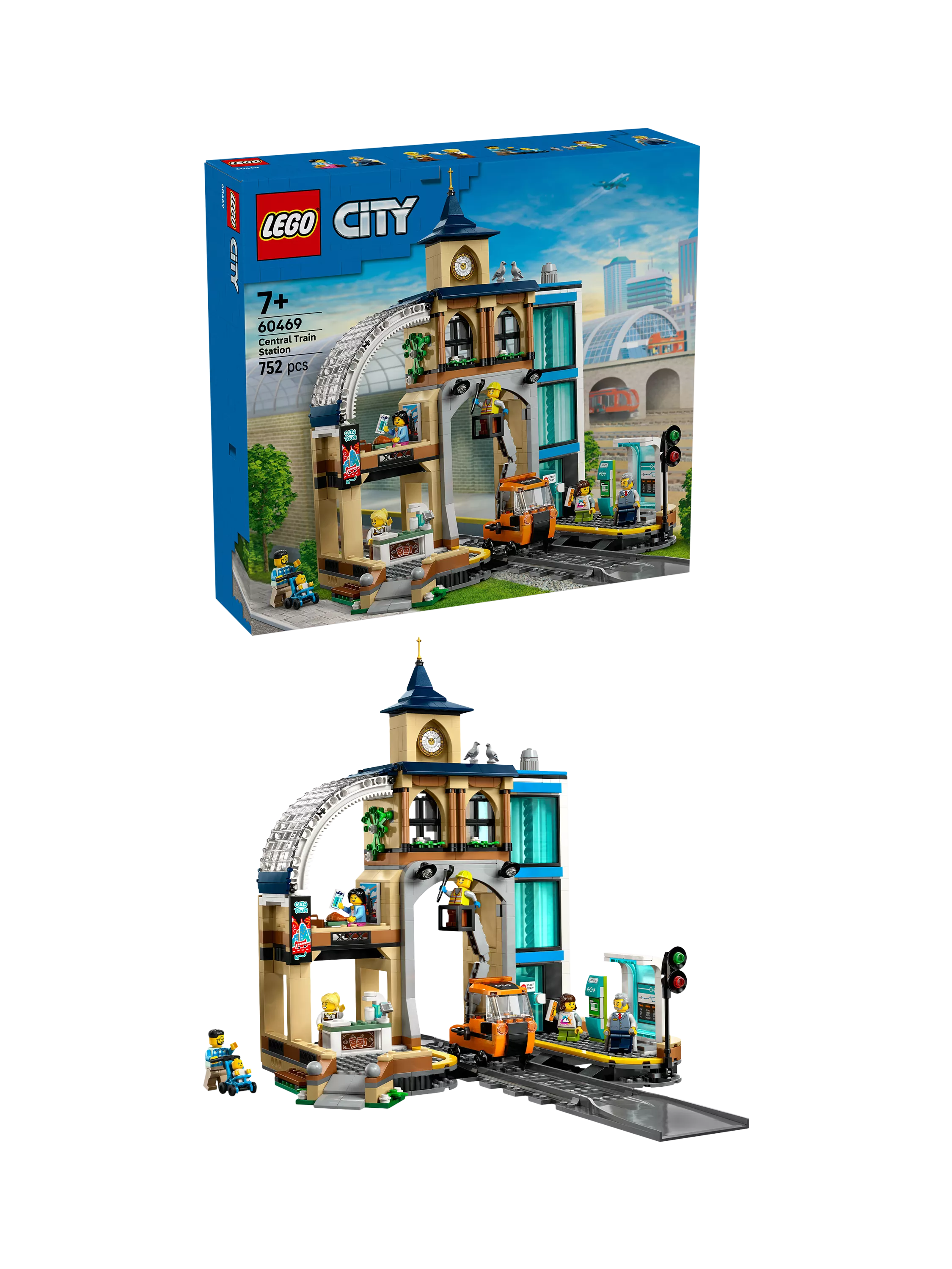 LEGO City Central Train Station construction toy set, UK version