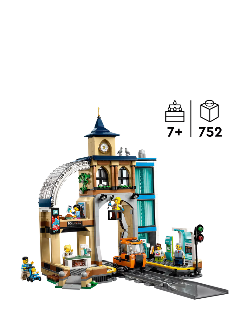 LEGO City Central Train Station construction toy set, UK version