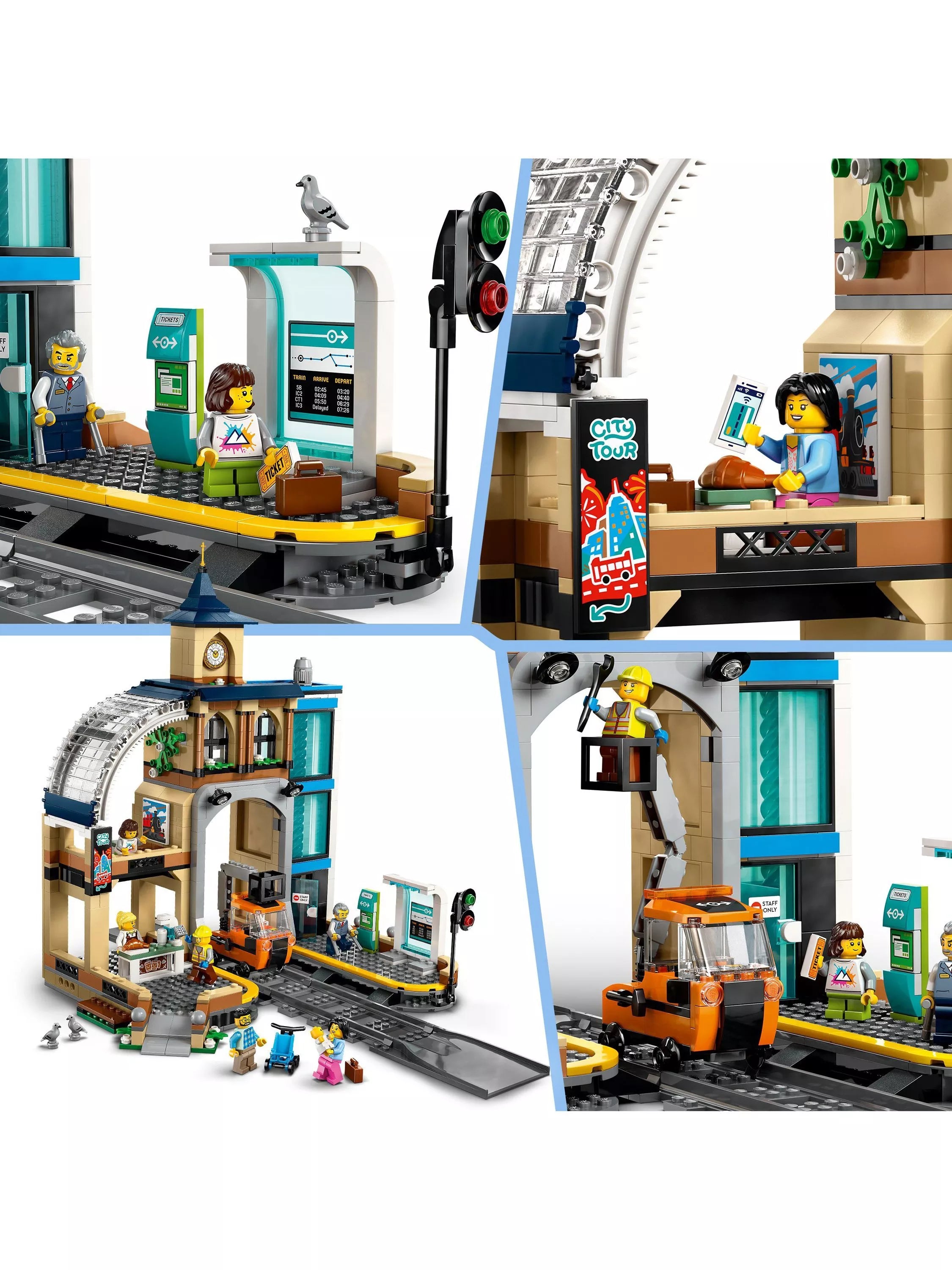 LEGO City Central Train Station construction toy set, UK version