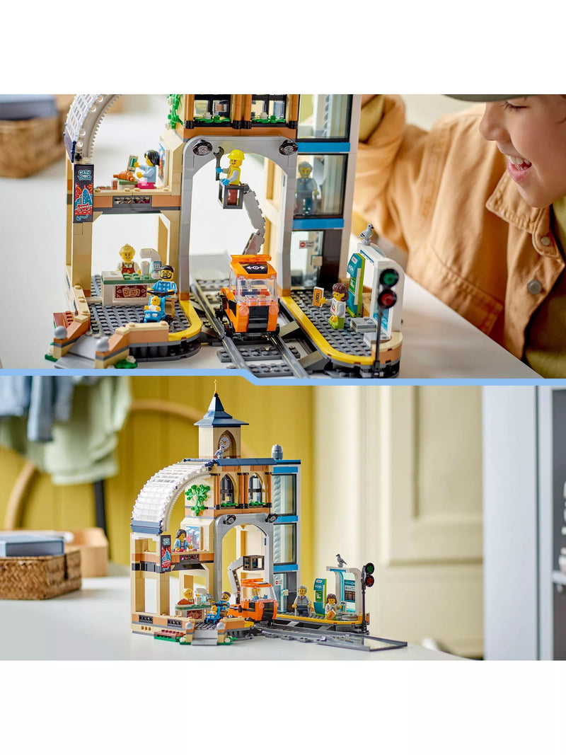 LEGO City Central Train Station construction toy set, UK version