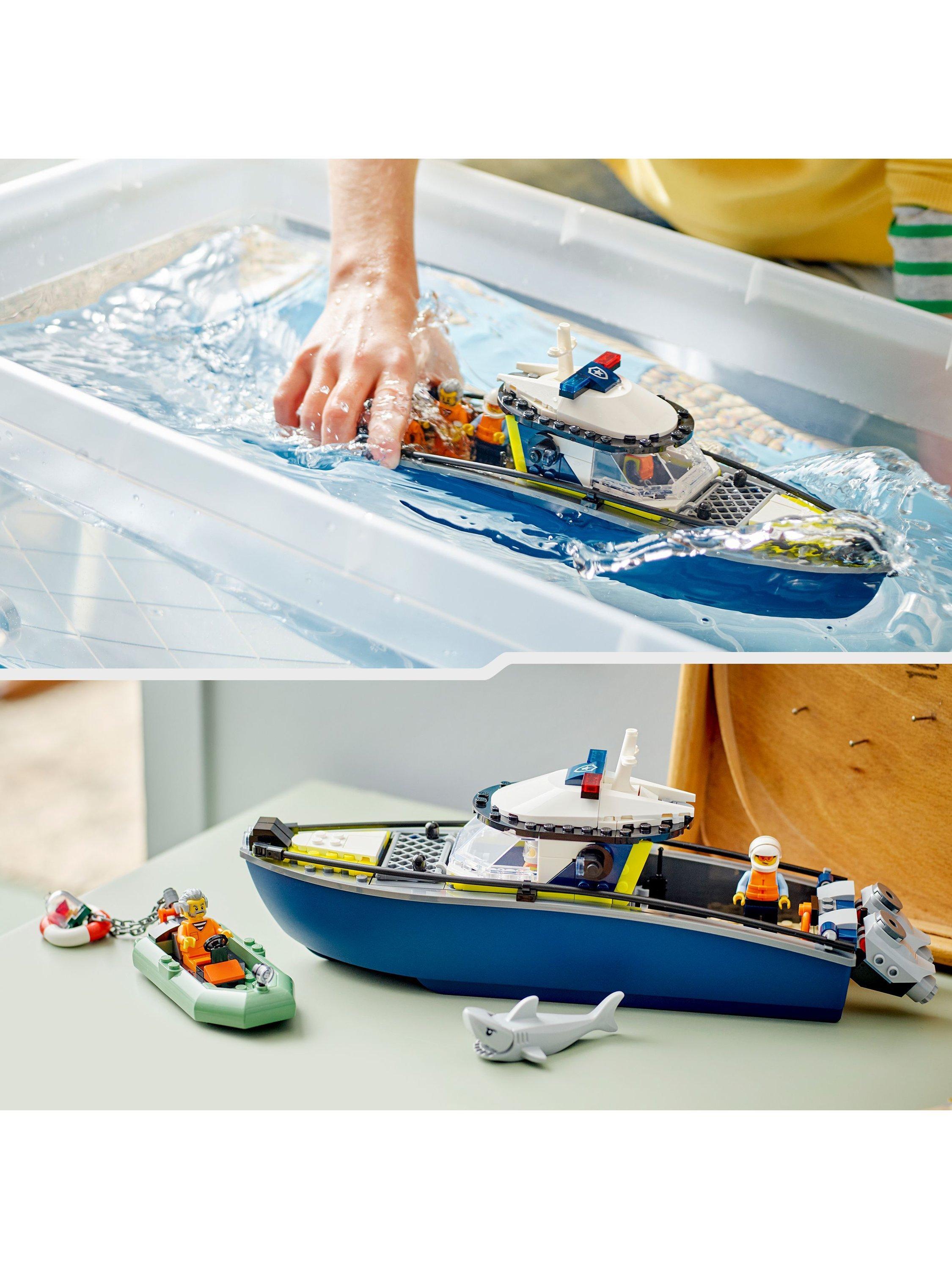 LEGO City Police Boat Chase building toy set, UK version