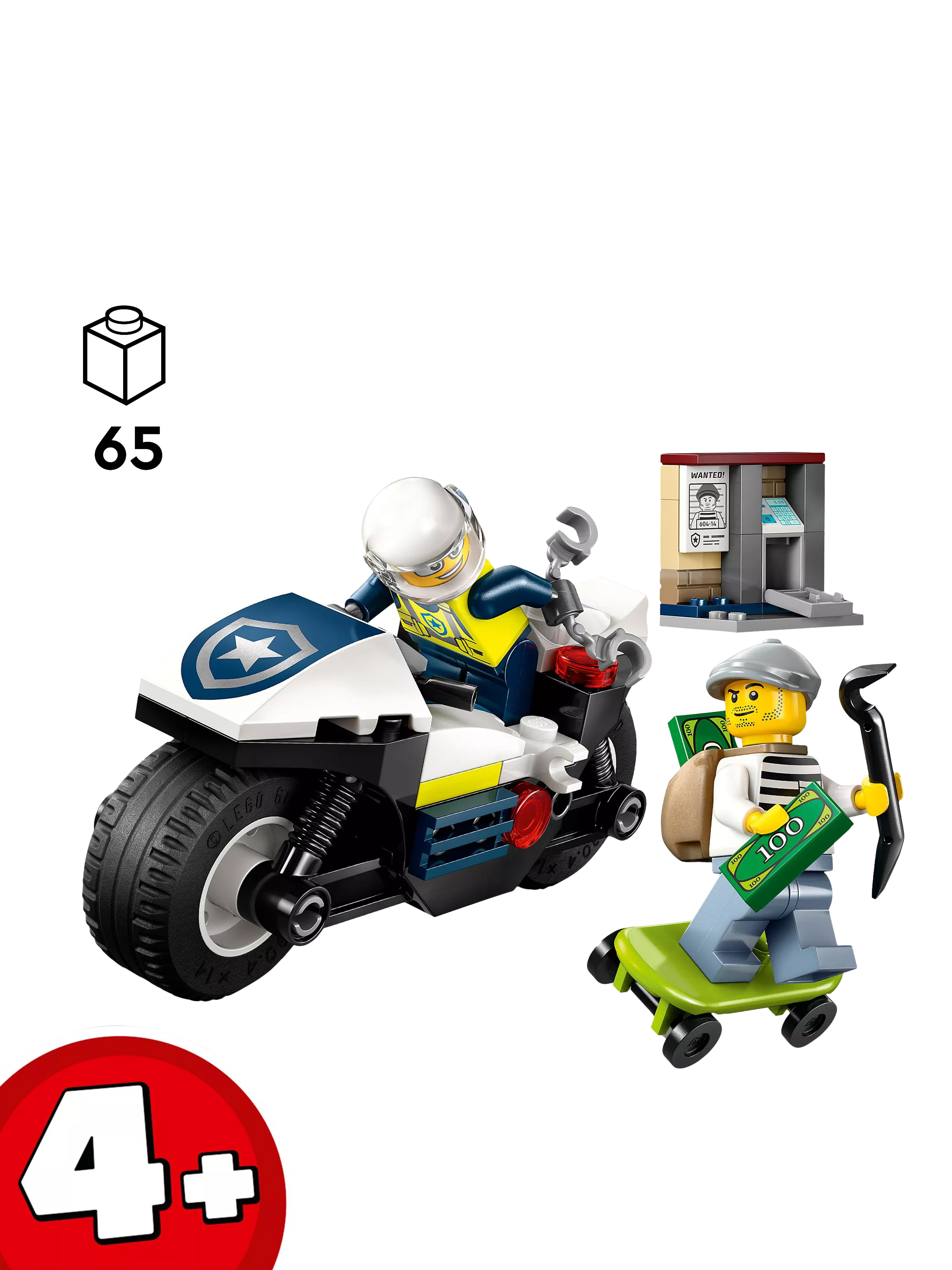 LEGO City Police Motorcycle Chase toy set, UK version