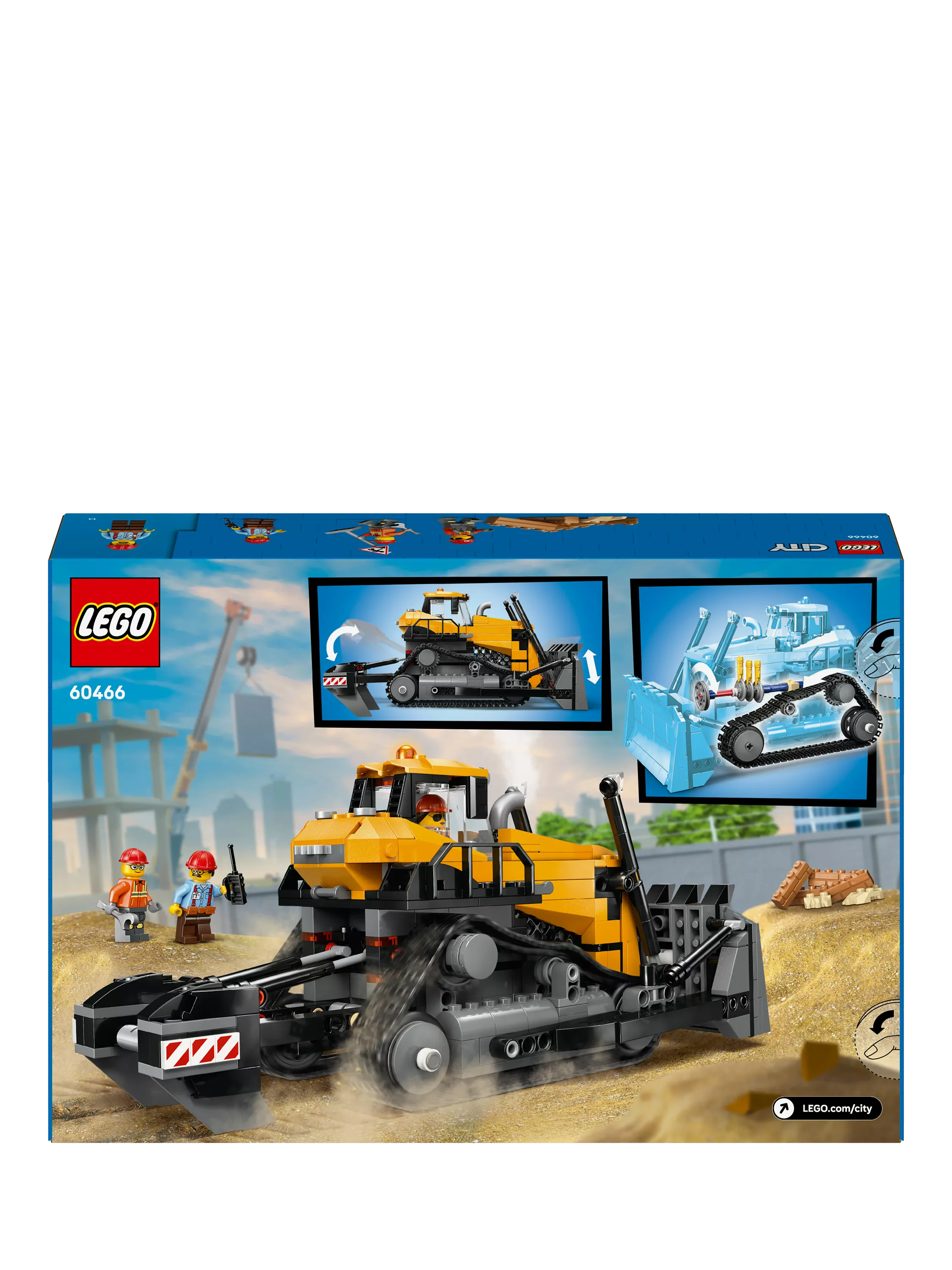 LEGO City Yellow Bulldozer construction vehicle toy, UK version