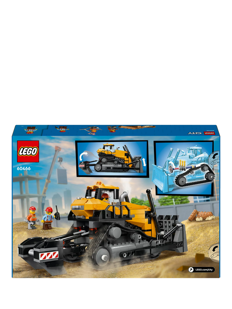 LEGO City Yellow Bulldozer construction vehicle toy, UK version