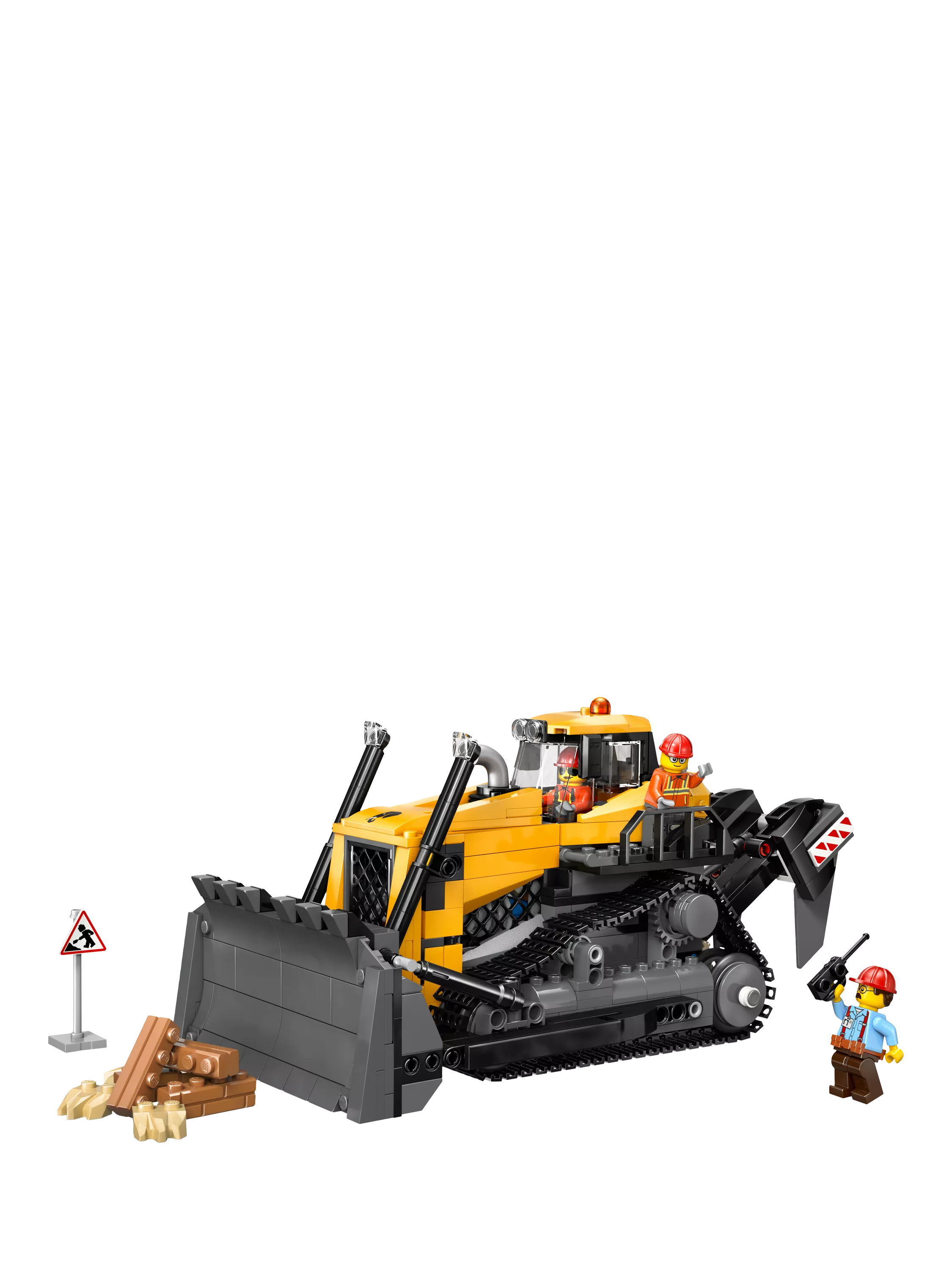 LEGO City Yellow Bulldozer construction vehicle toy, UK version