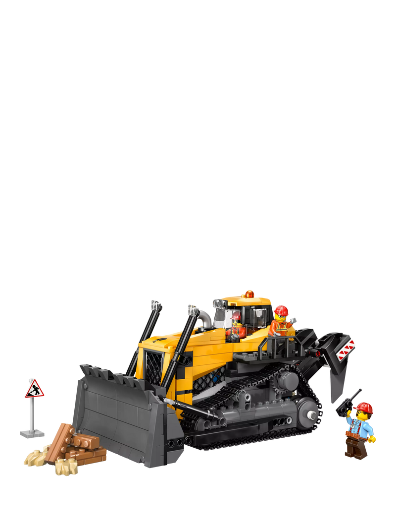 LEGO City Yellow Bulldozer construction vehicle toy, UK version