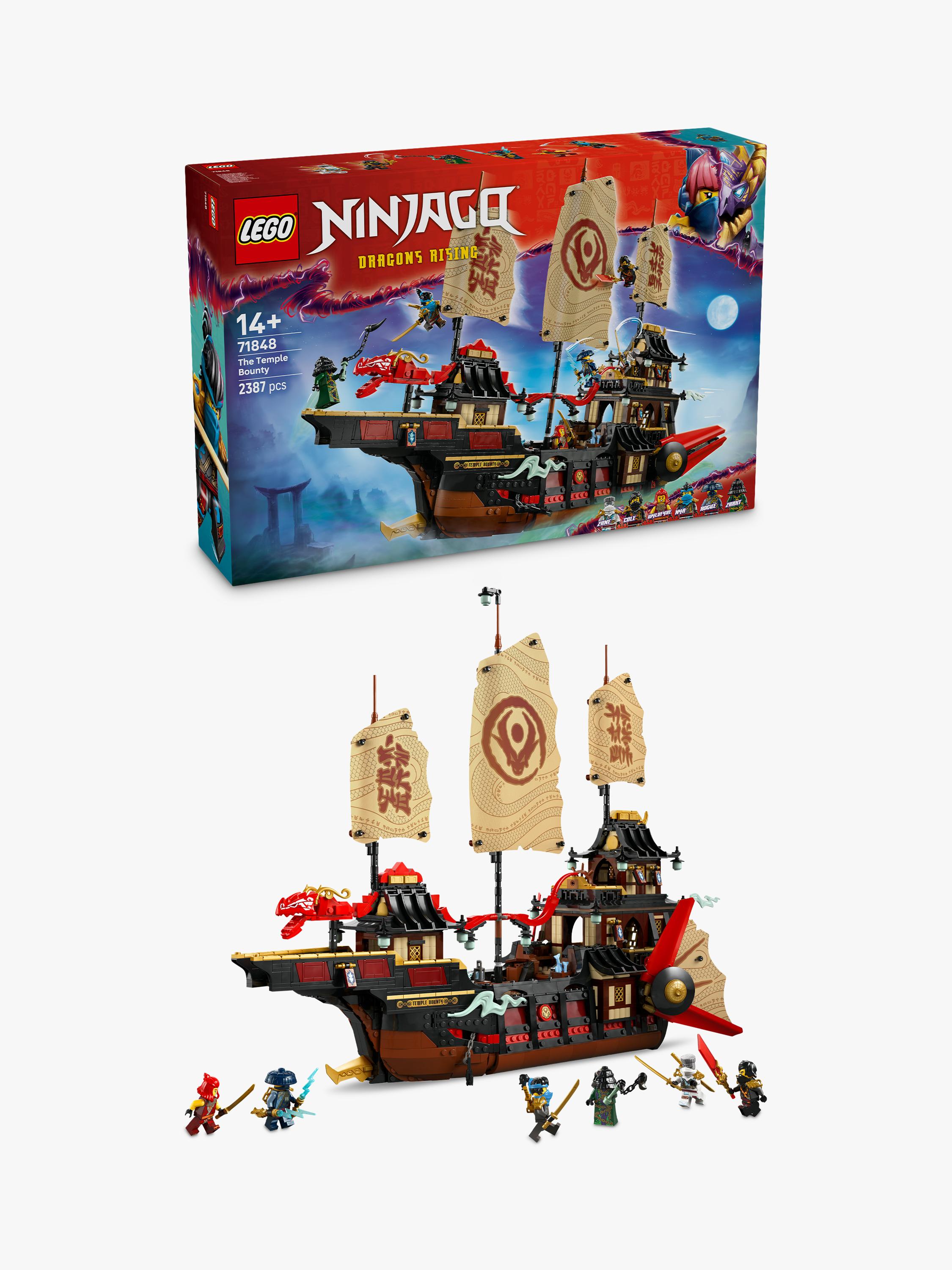 Interactive Ninja Boat Playset with Gear-Operated Sails and Display Stand