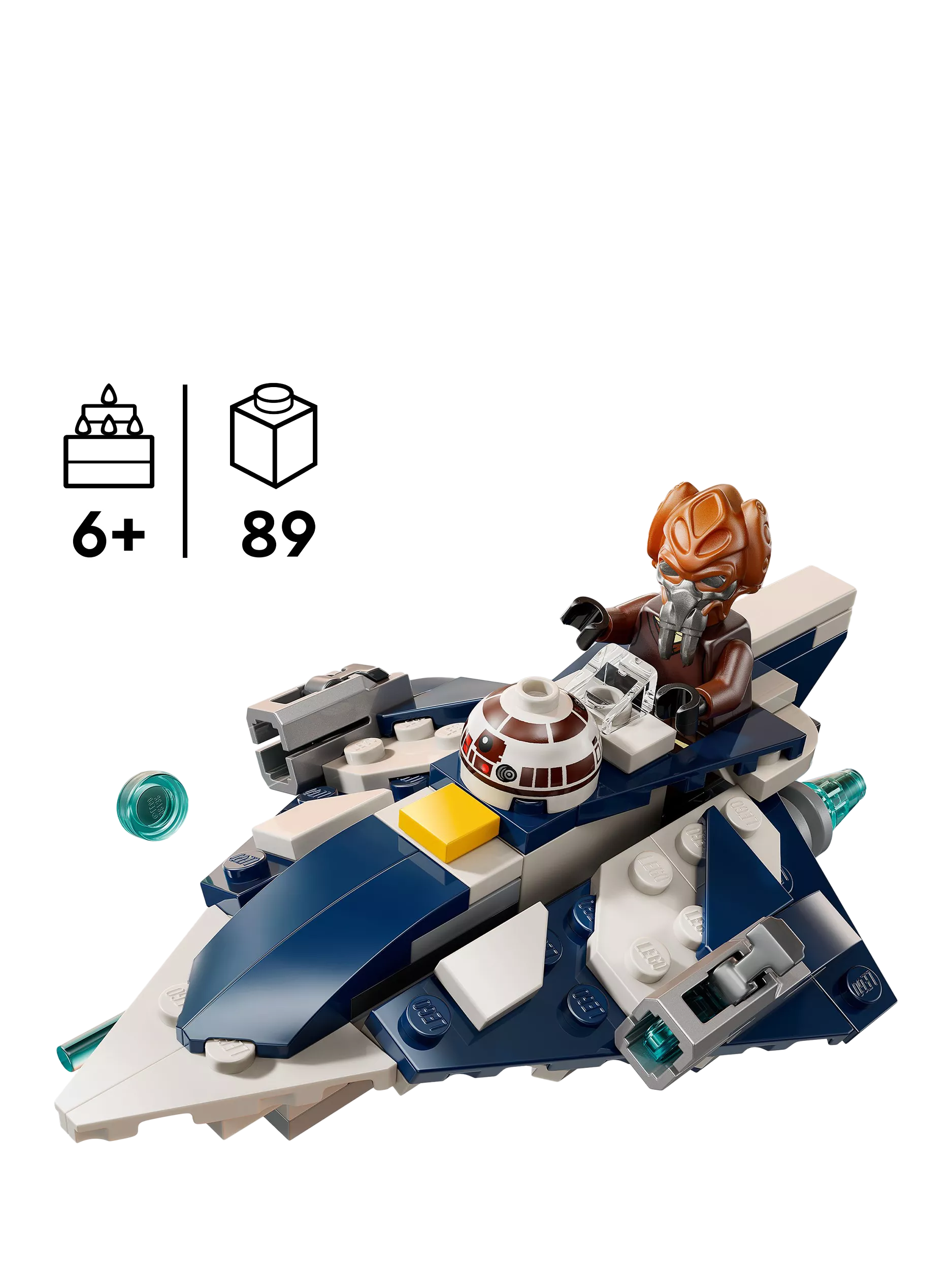 LEGO Star Wars Plo Koons Jedi Starfighter Microfighter 89-piece building set, UK version