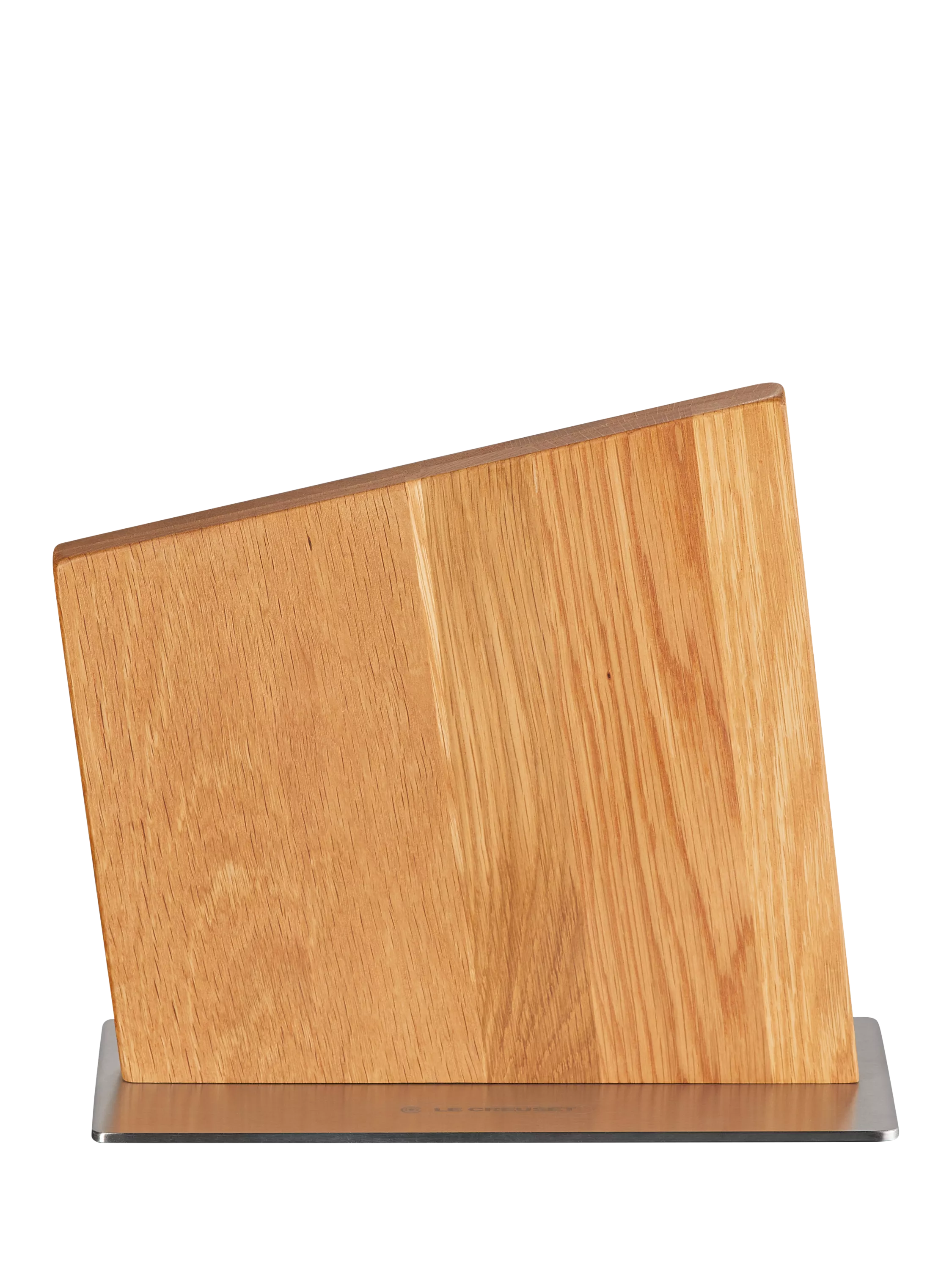 Le Creuset magnetic oak wood knife block (British brand)