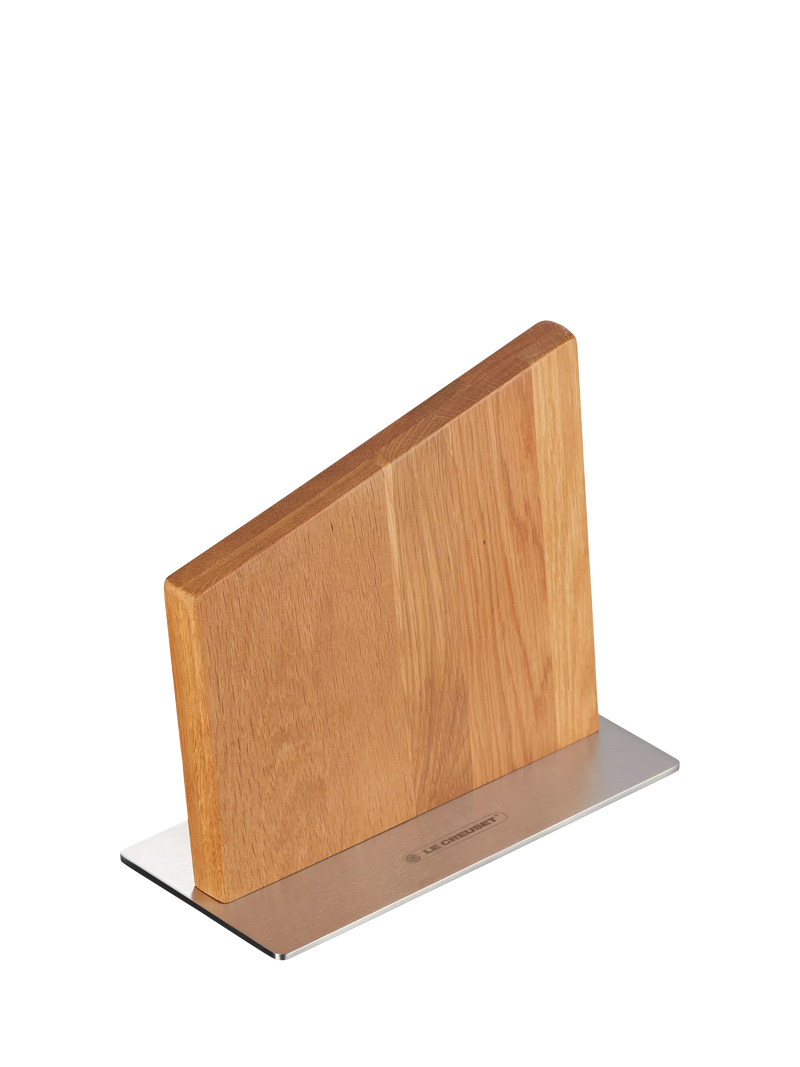 Le Creuset magnetic oak wood knife block (British brand)