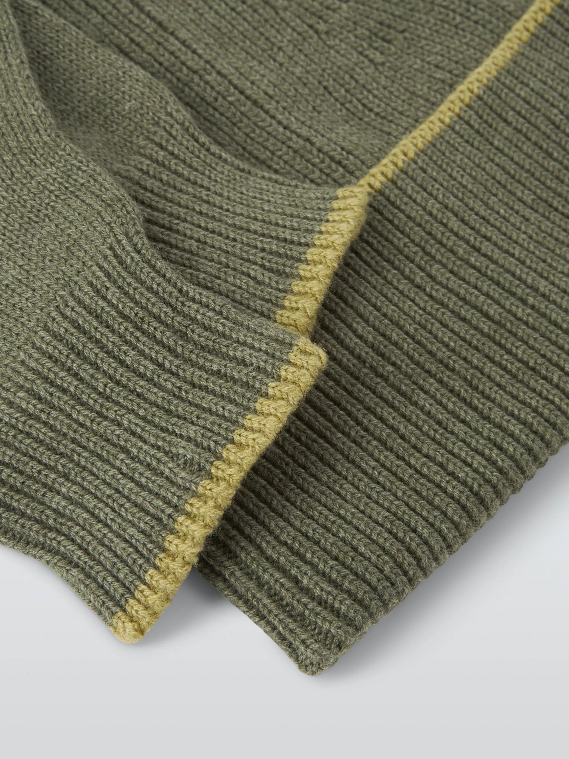 John Lewis beanie hat and gloves set in khaki multi - British product